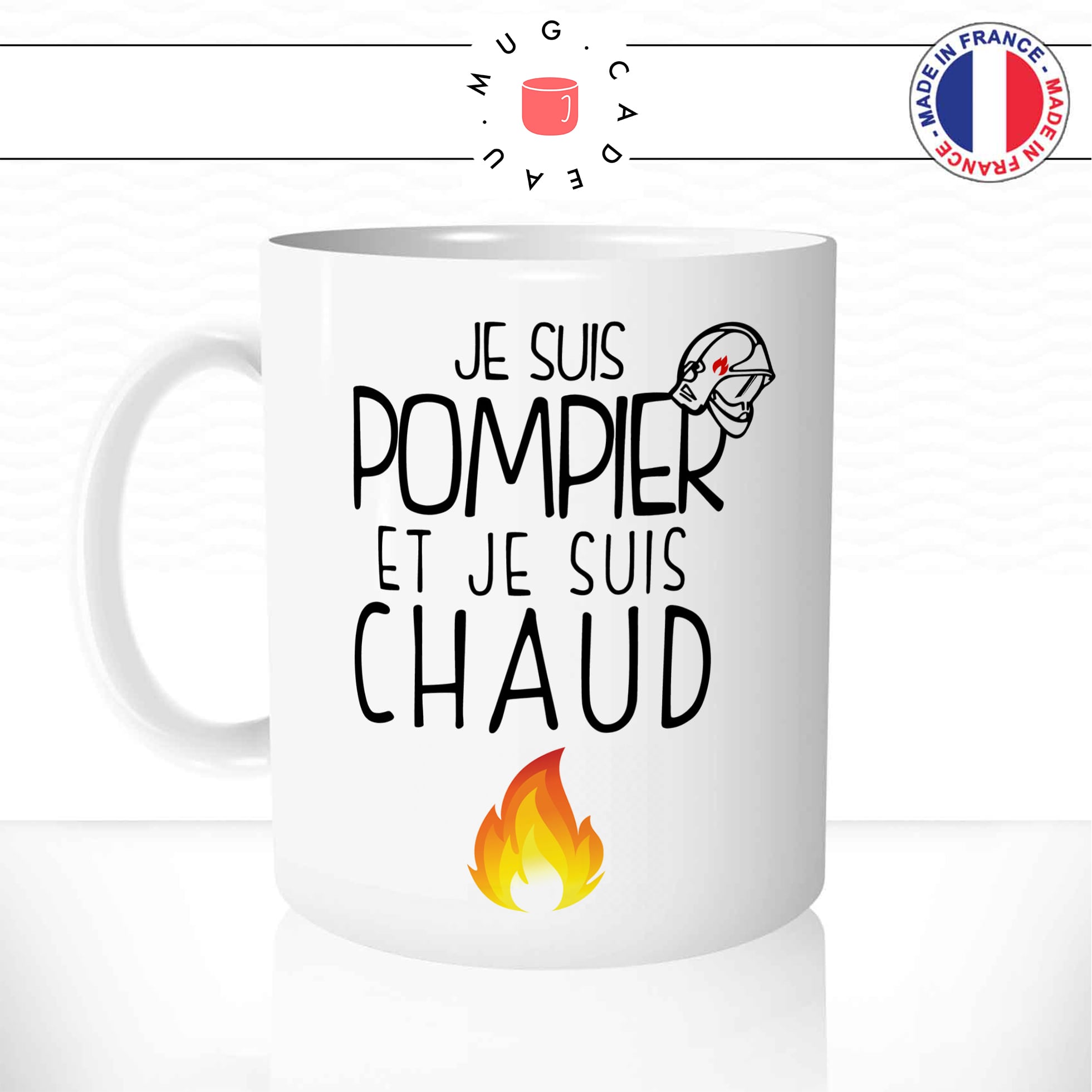 Mug pompier - Tasse original - Fabriqué en France - Livraison rapide!