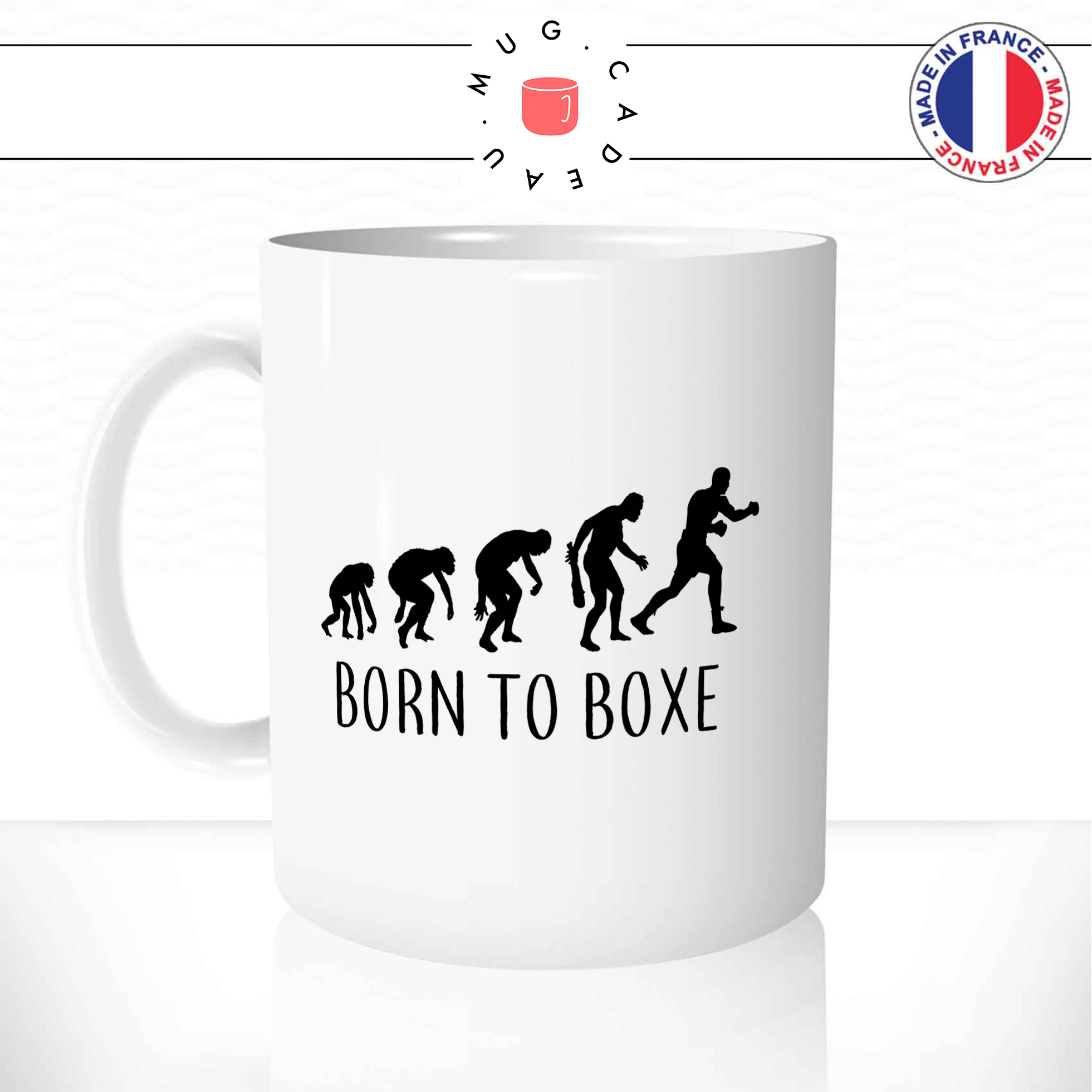 mug-tasse-born-to-box-boxe-gant-ring-combat-sport-humour-evolution-de-l'homme-fun-café-thé-idée-cadeau-originale-personnalisée-min