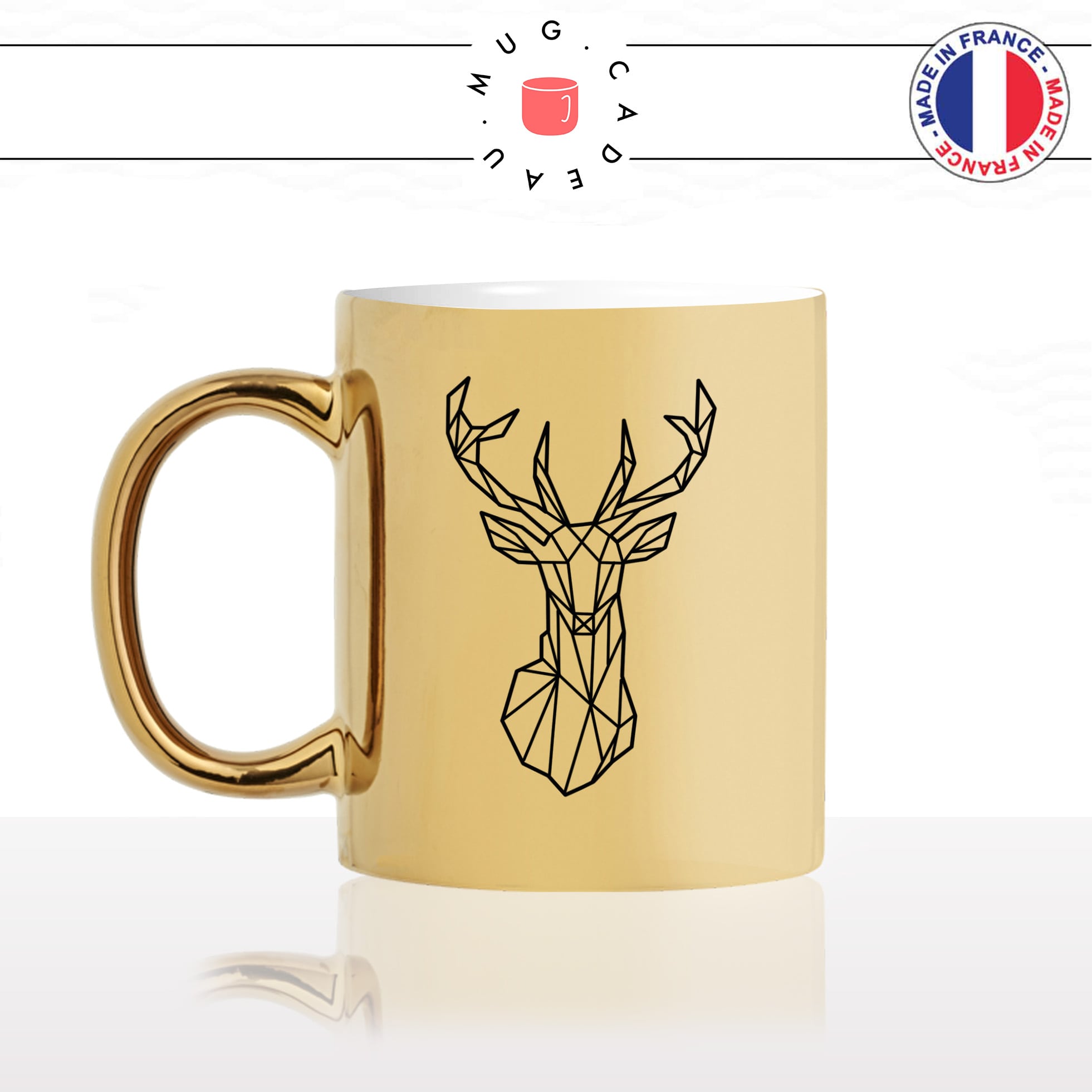 mug-tasse-or-doré-cerf-origami-animal-bois-biche-dessin-noir-fun-café-thé-idée-cadeau-original-personnalisable-gold-min