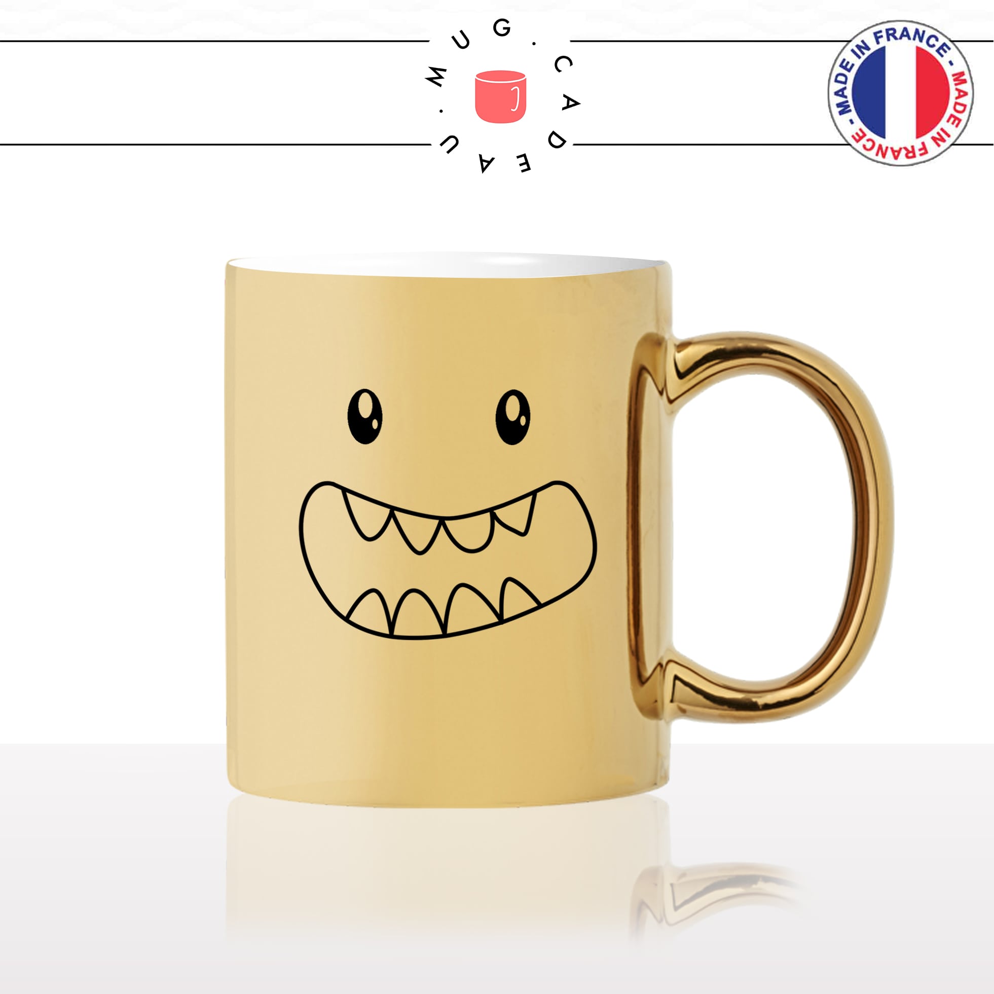 mug-tasse-or-doré-monstre-gentil-dents-enfant-kawaii-dessin-mignon-animal-noir-fun-café-thé-idée-cadeau-original-personnalisé-gold2-min