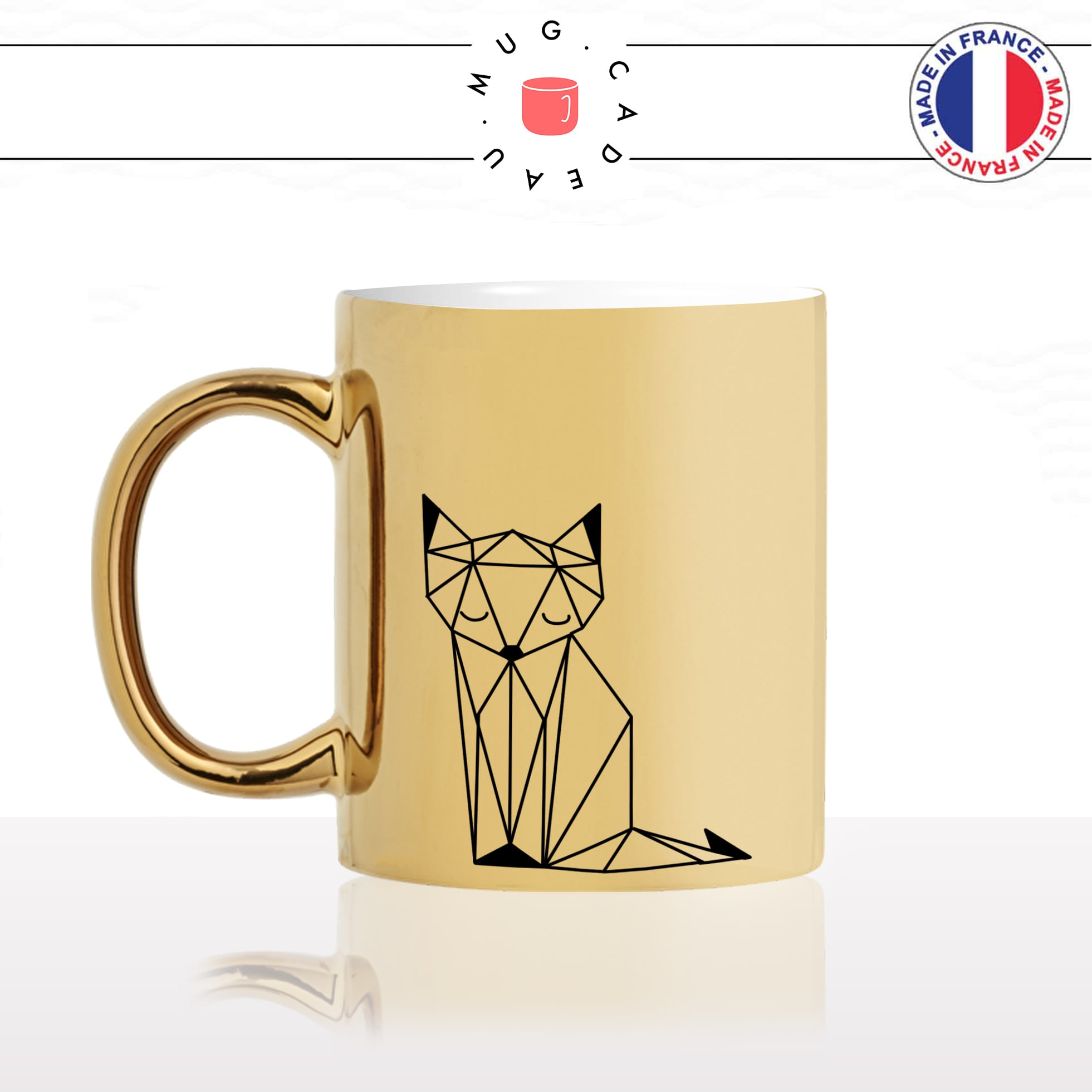 mug-tasse-or-doré-renard-origami-fox-dessin-drole-mignon-animal-noir-fun-café-thé-idée-cadeau-original-personnalisé-gold-min
