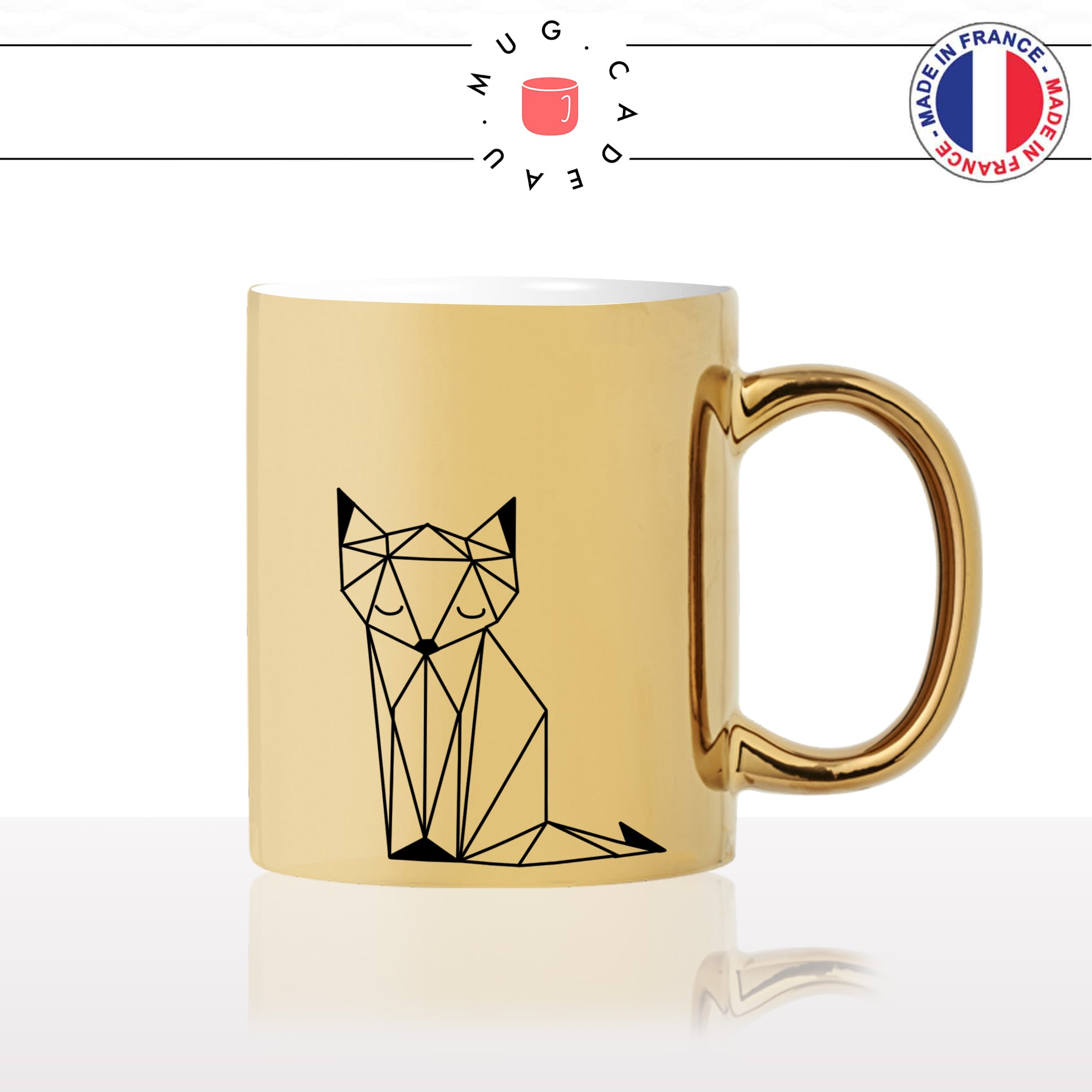 mug-tasse-or-doré-renard-origami-fox-dessin-drole-mignon-animal-noir-fun-café-thé-idée-cadeau-original-personnalisé-gold2-min