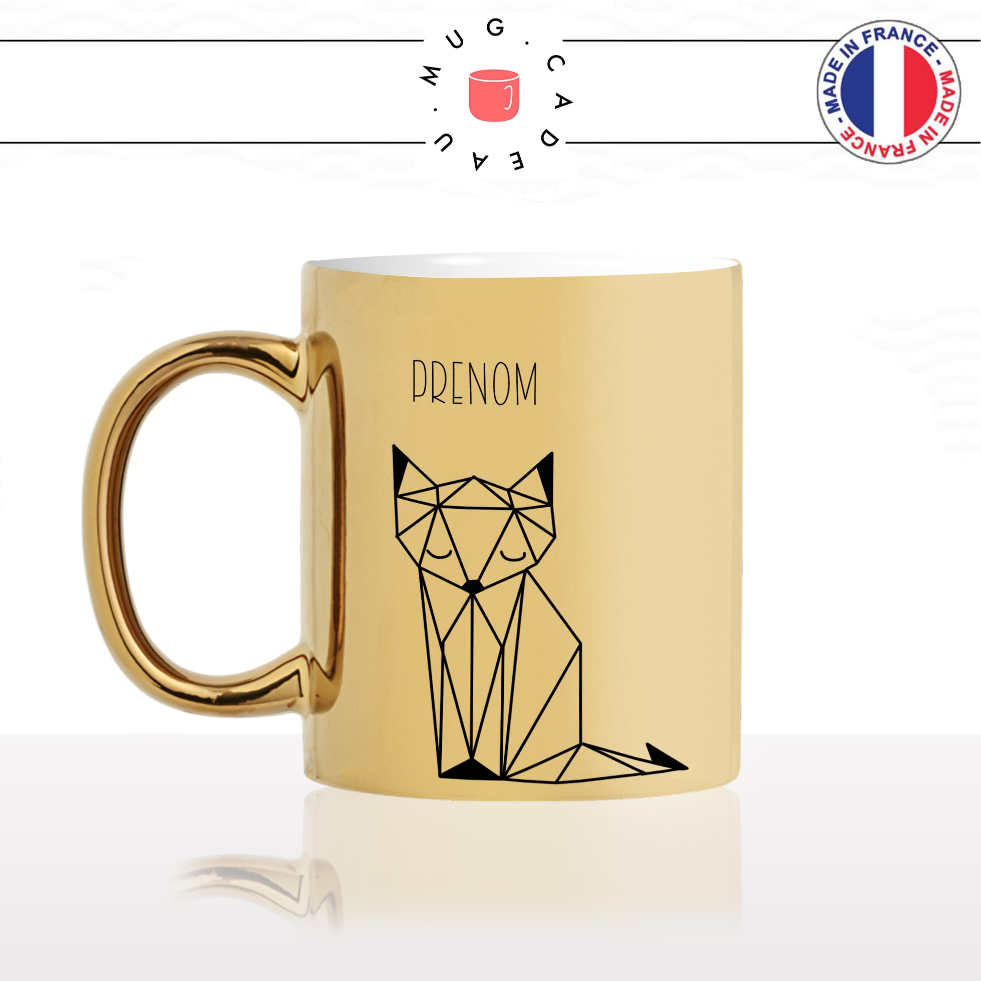 mug-tasse-or-doré-renard-origami-prénom-personnalisable-dessin-mignon-animal-noir-fun-café-thé-idée-cadeau-original-personnalisé-gold-min