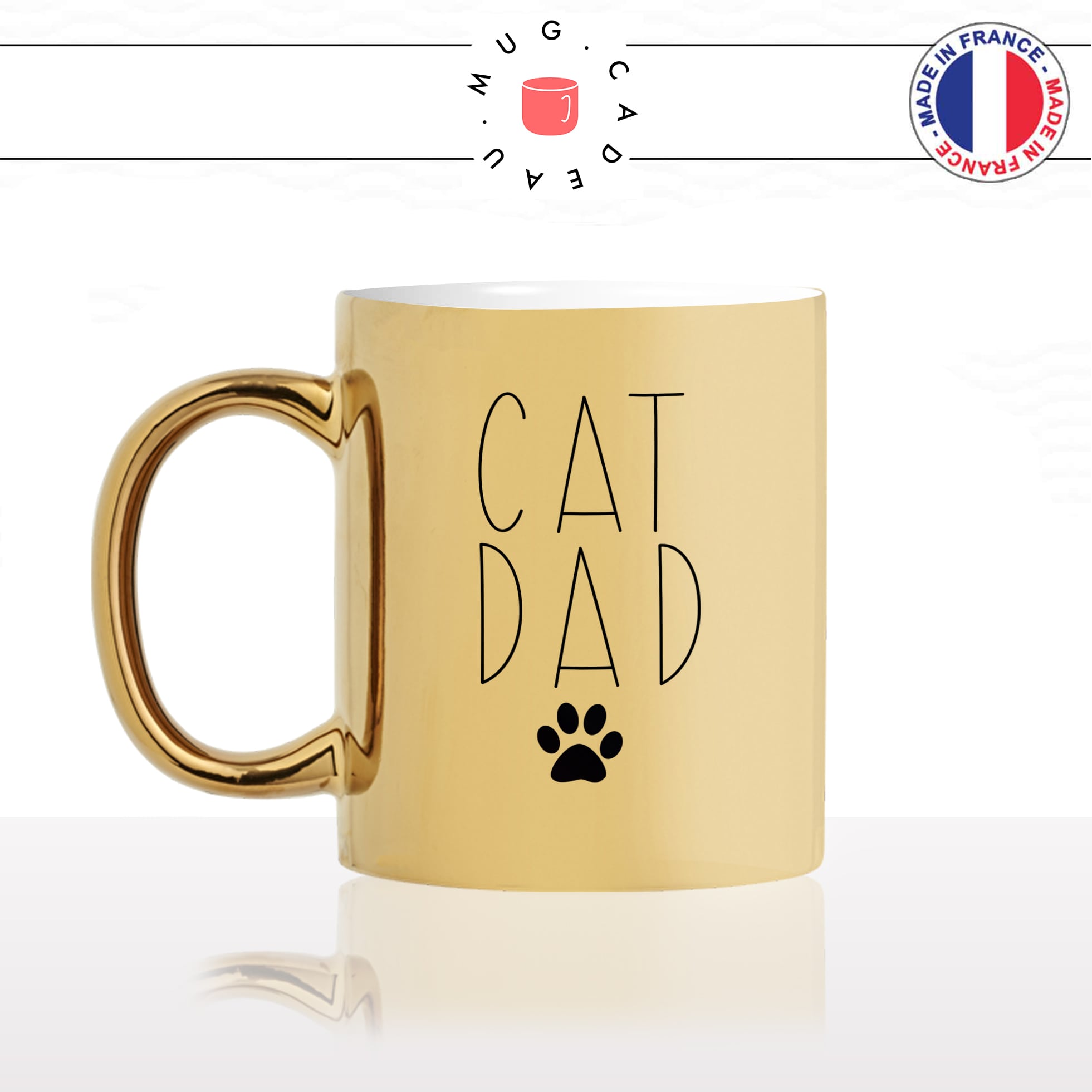 mug-tasse-or-doré-cat-dad-papa-chats-mignon-animal-chaton-dessin-noir-fun-café-thé-idée-cadeau-original-personnalisable-gold-min