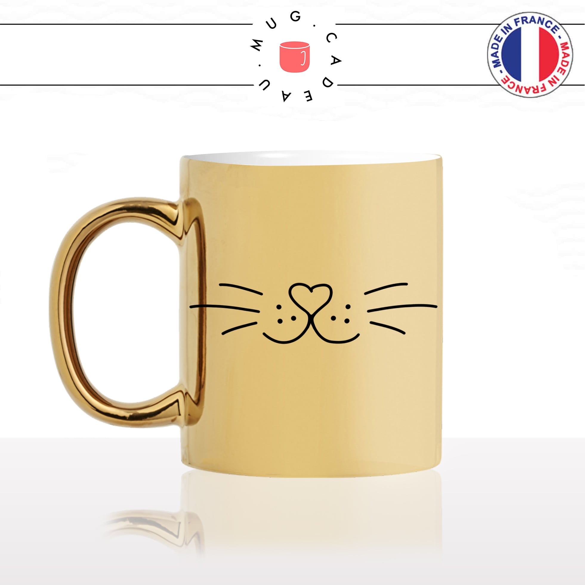 mug-tasse-or-doré-moustache-truffe-chats-animal-chaton-dessin-noir-fun-café-thé-idée-cadeau-original-personnalisable-gold-personnalisée-min