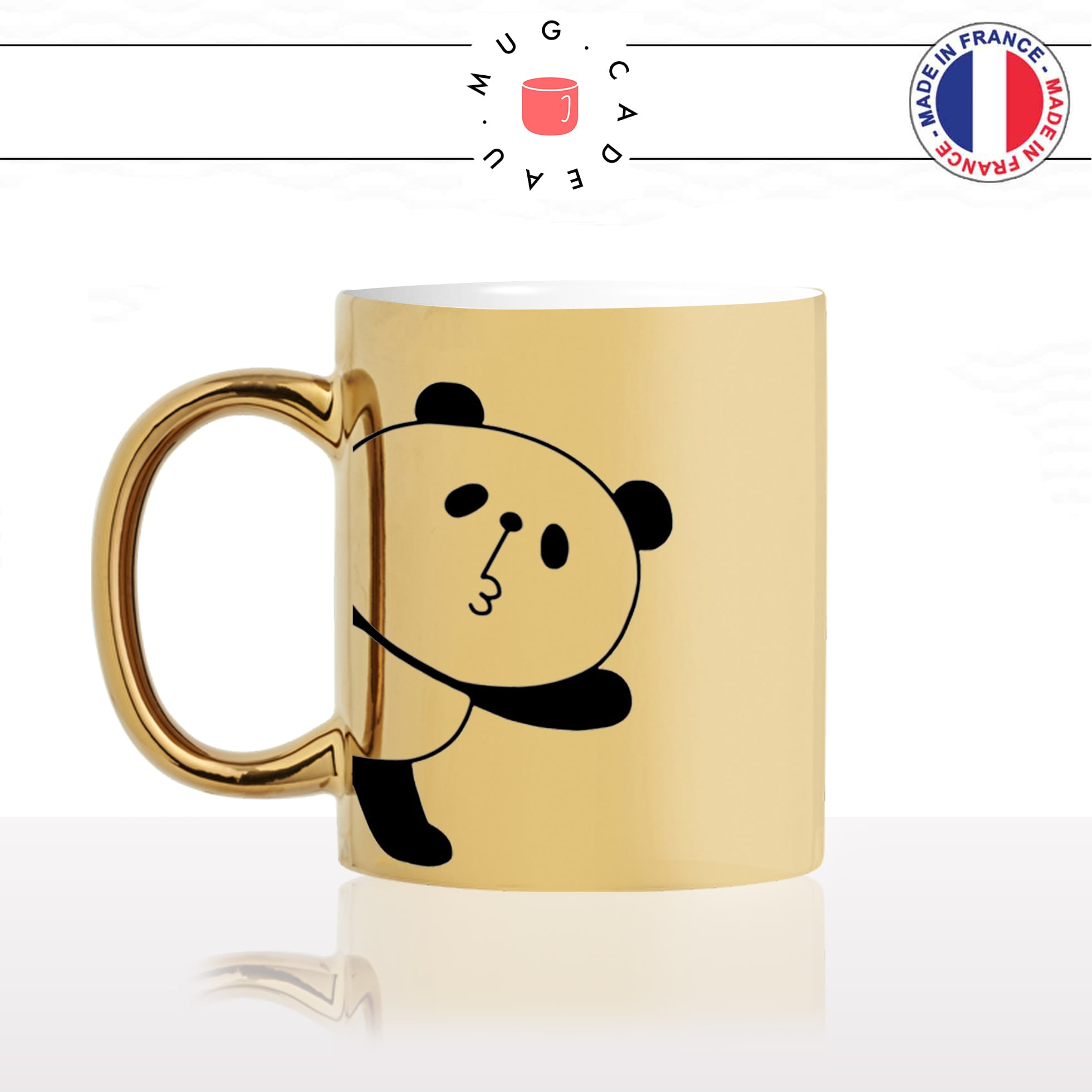 mug-tasse-or-doré-ours-panda-coucou-bonjour-bisou-dessin-drole-mignon-animal-noir-fun-café-thé-idée-cadeau-original-personnalisé-gold-min