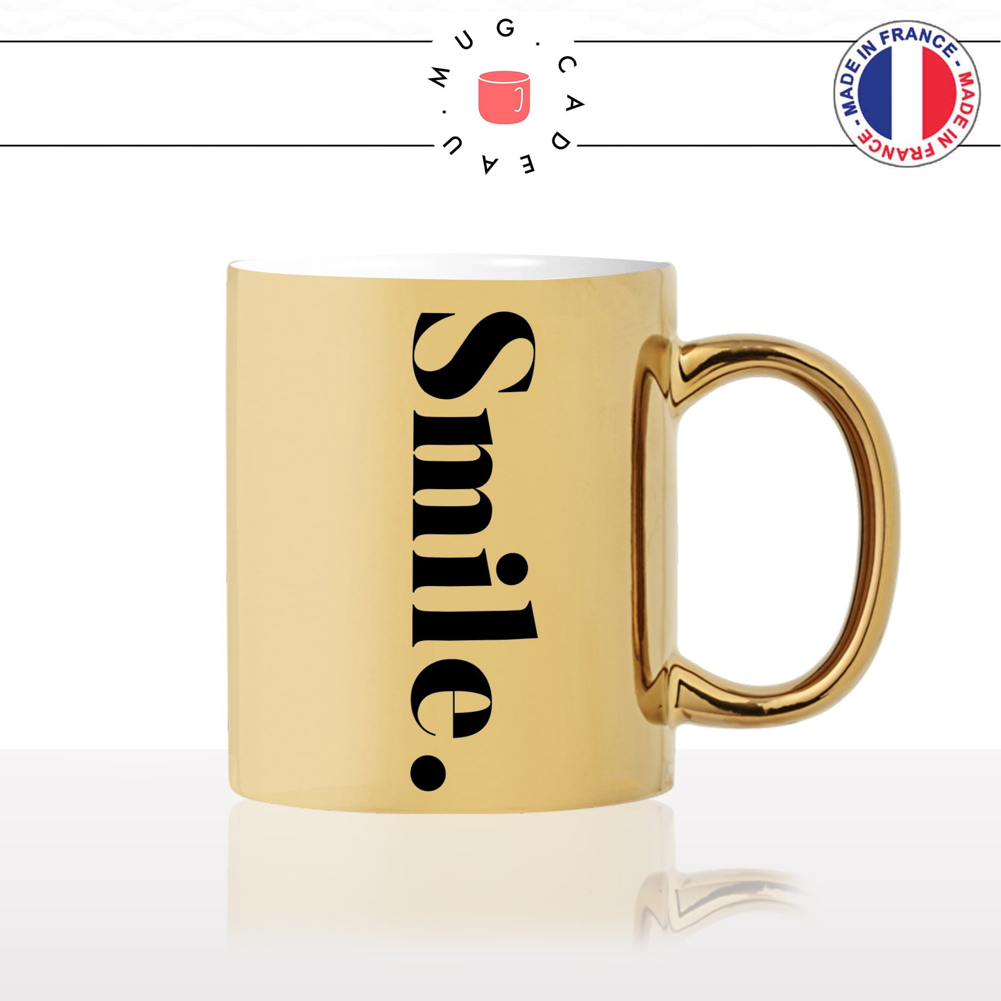 mug-tasse-doré-or-gold-smile-sourire-calligraphie-lettrine-mot-anglais-collegue-décoration-amie-idée-cadeau-original-personnalisé-café-thé2-min