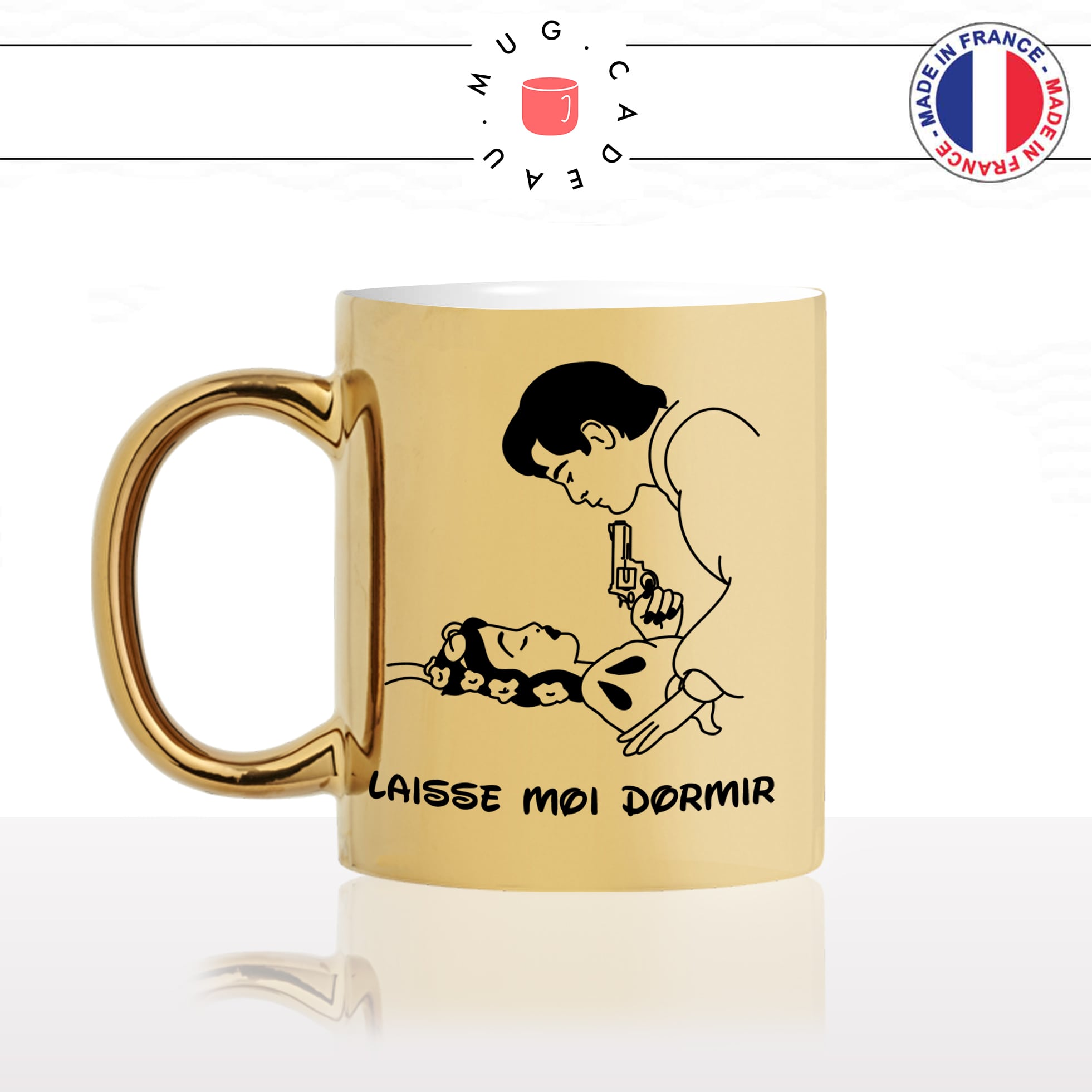 mug-tasse-doré-or-gold-matin-reveil-laisse-moi-dormir-princesse-prince-fusil-dessin-animé-enfant-humour-fun-idée-cadeau-personnalisé-café-thé-min