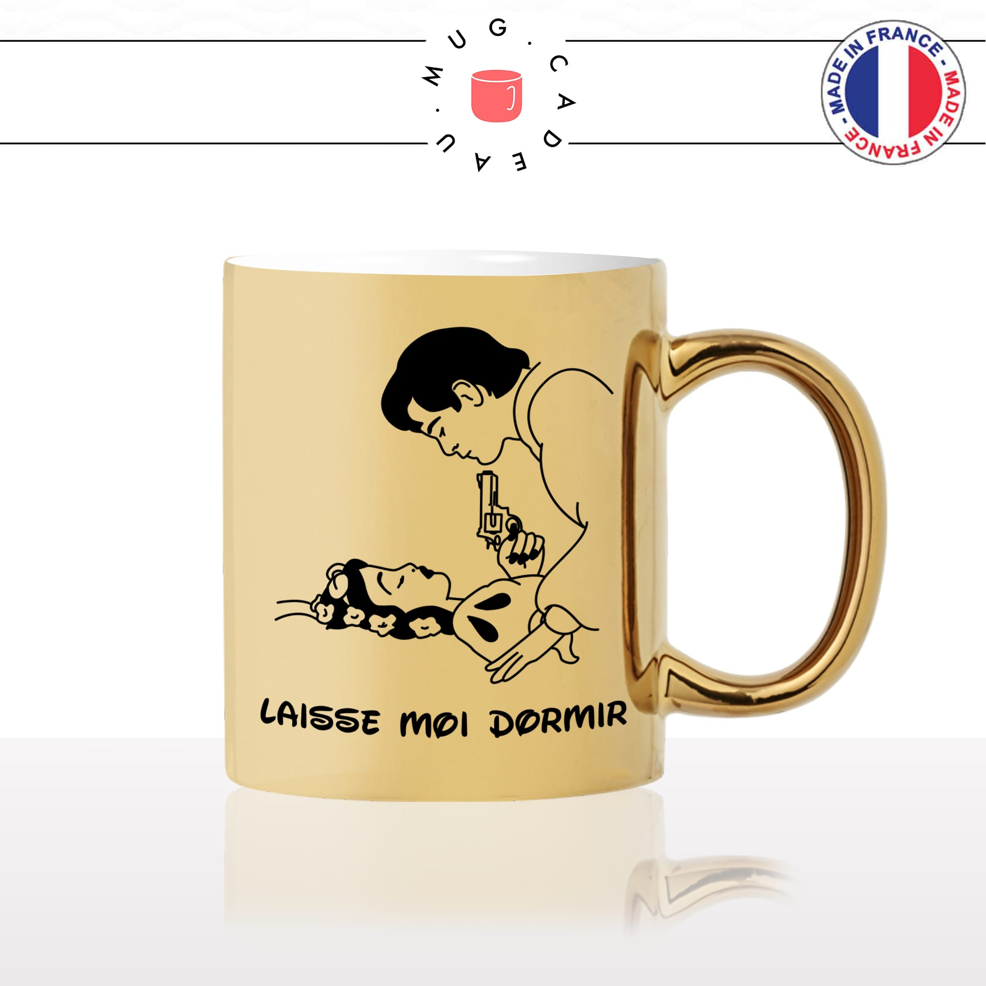 mug-tasse-doré-or-gold-matin-reveil-laisse-moi-dormir-princesse-prince-fusil-dessin-animé-enfant-humour-fun-idée-cadeau-personnalisé-café-thé2-min