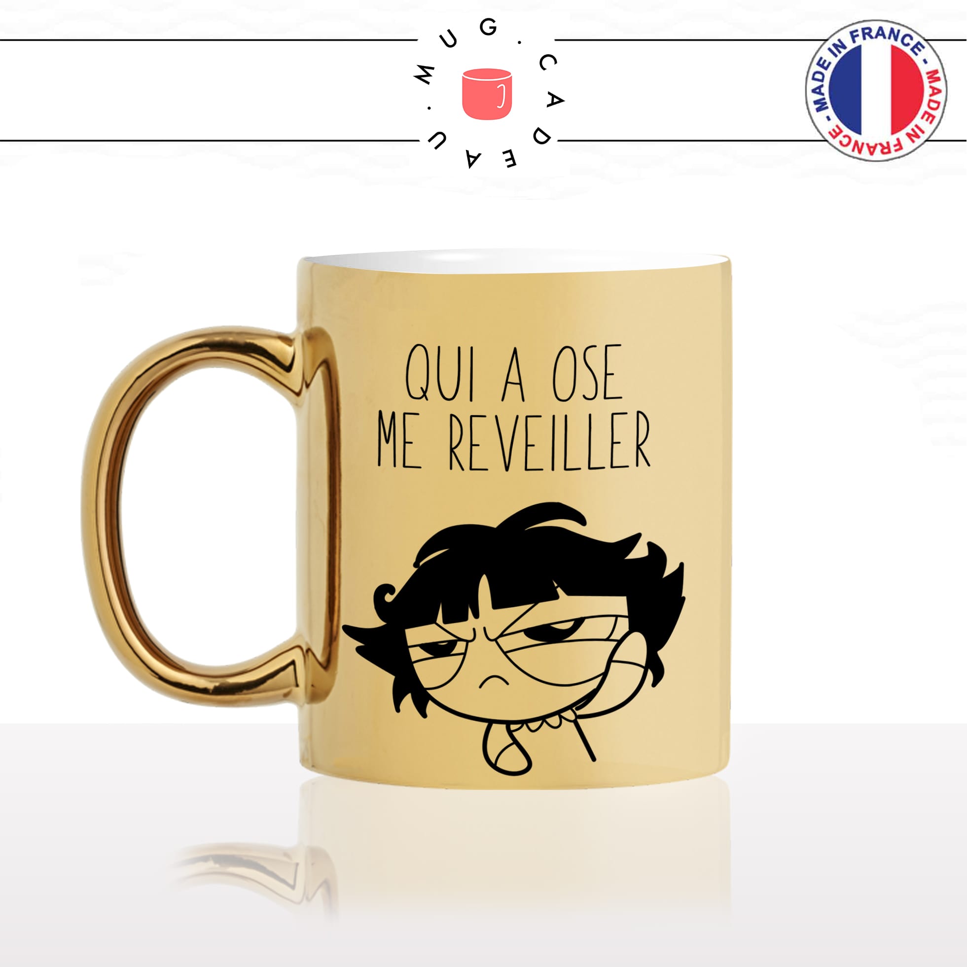 mug-tasse-doré-or-gold-super-nana-reveil-matin-humeur-travail-collegue-copine-dessin-animé-humour-fun-idée-cadeau-personnalisé-café-thé-min