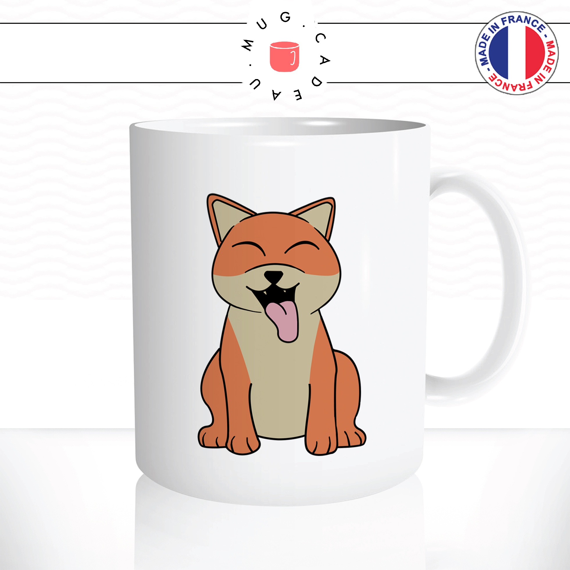 mug-tasse-ref18-chien-shiba-dessin-langue-mignon-orange-cafe-the-mugs-tasses-personnalise-anse-droite