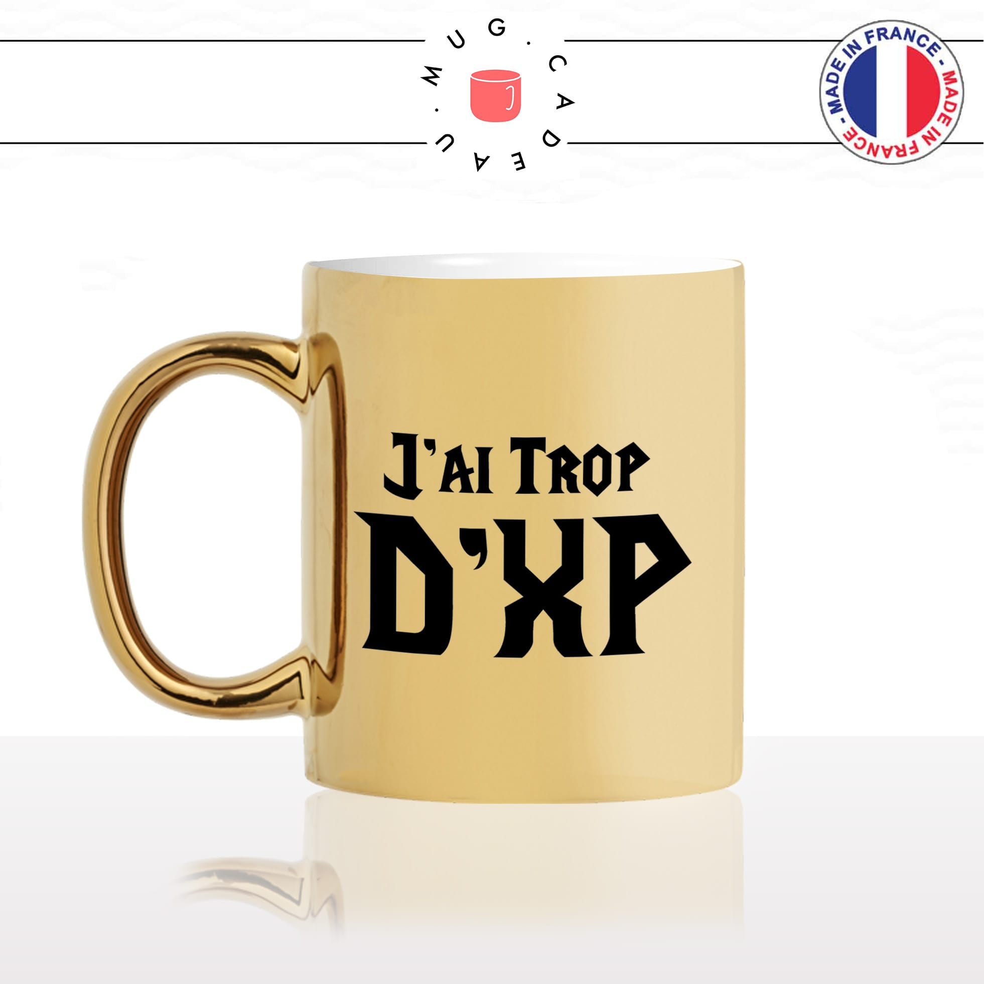 mug-tasse-gold-or-doré-jeux-video-gaming-jai-trop-dxp-experience-wow-gamer-humour-café-thé-idée-cadeau-fun-personnalisé-chocolat-min