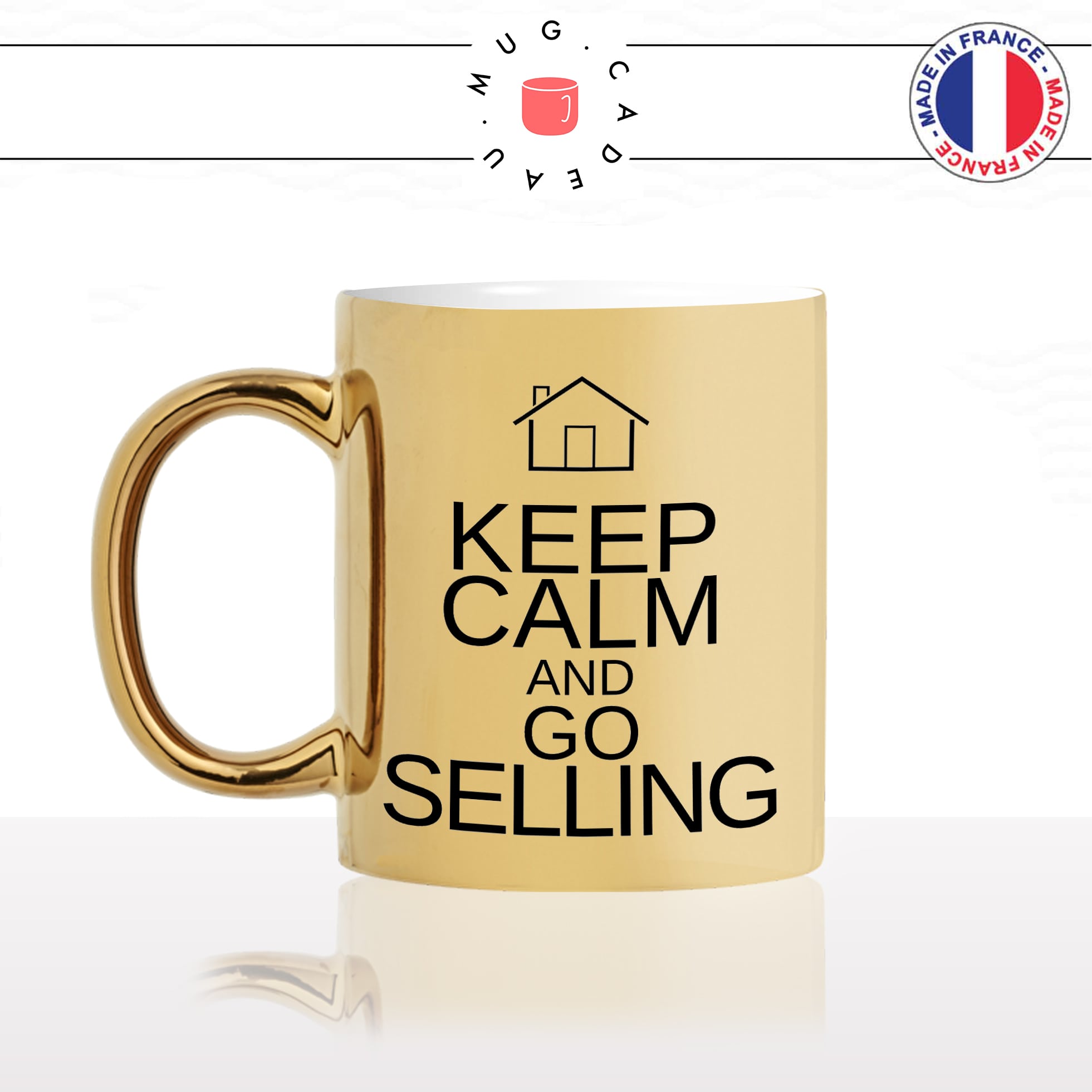 mug-tasse-gold-or-doré-keep-calm-and-go-selling-agent-immobilier-agence-vente-vendeur-metier-humour-idée-cadeau-fun-café-thé-personnalisé-min