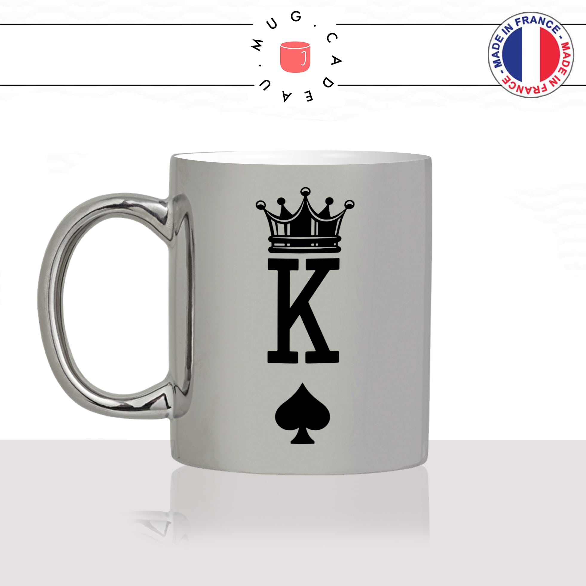 Mug personnalisé céramique blanche poignée de couleur