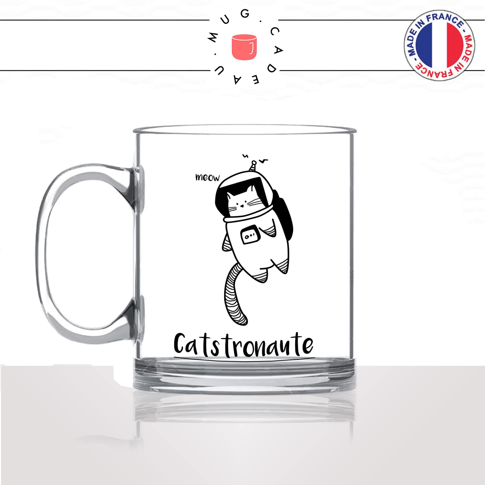 mug-tasse-en-verre-transparent-glass-déco-astronaute-espace-nasa-chats-mignon-animal-chaton-dessin-noir-fun-café-thé-idée-cadeau-personnalisable-min