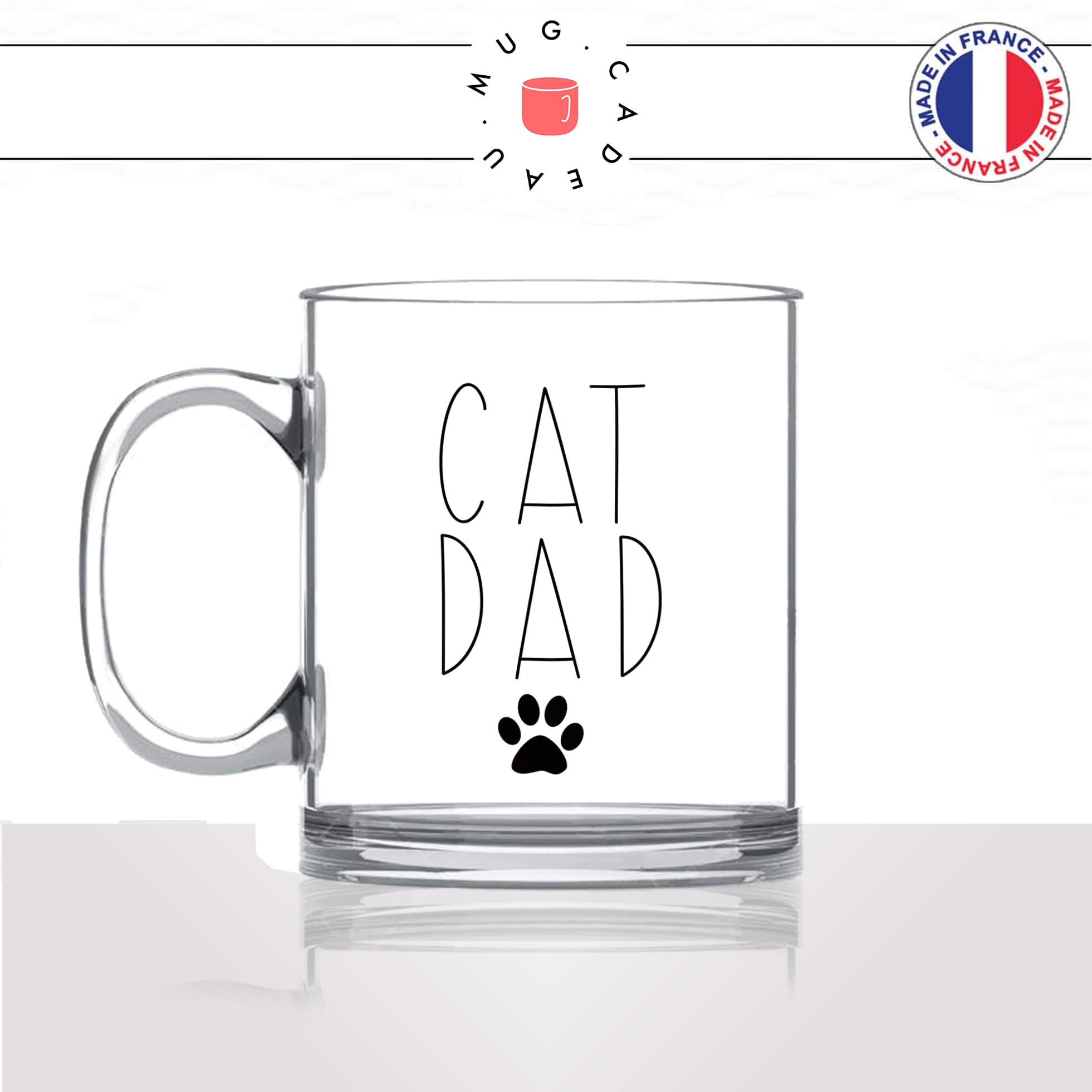 mug-tasse-en-verre-transparent-glass-déco-cat-dad-papa-chats-mignon-animal-chaton-dessin-noir-fun-café-thé-idée-cadeau-original-personnalisable-min
