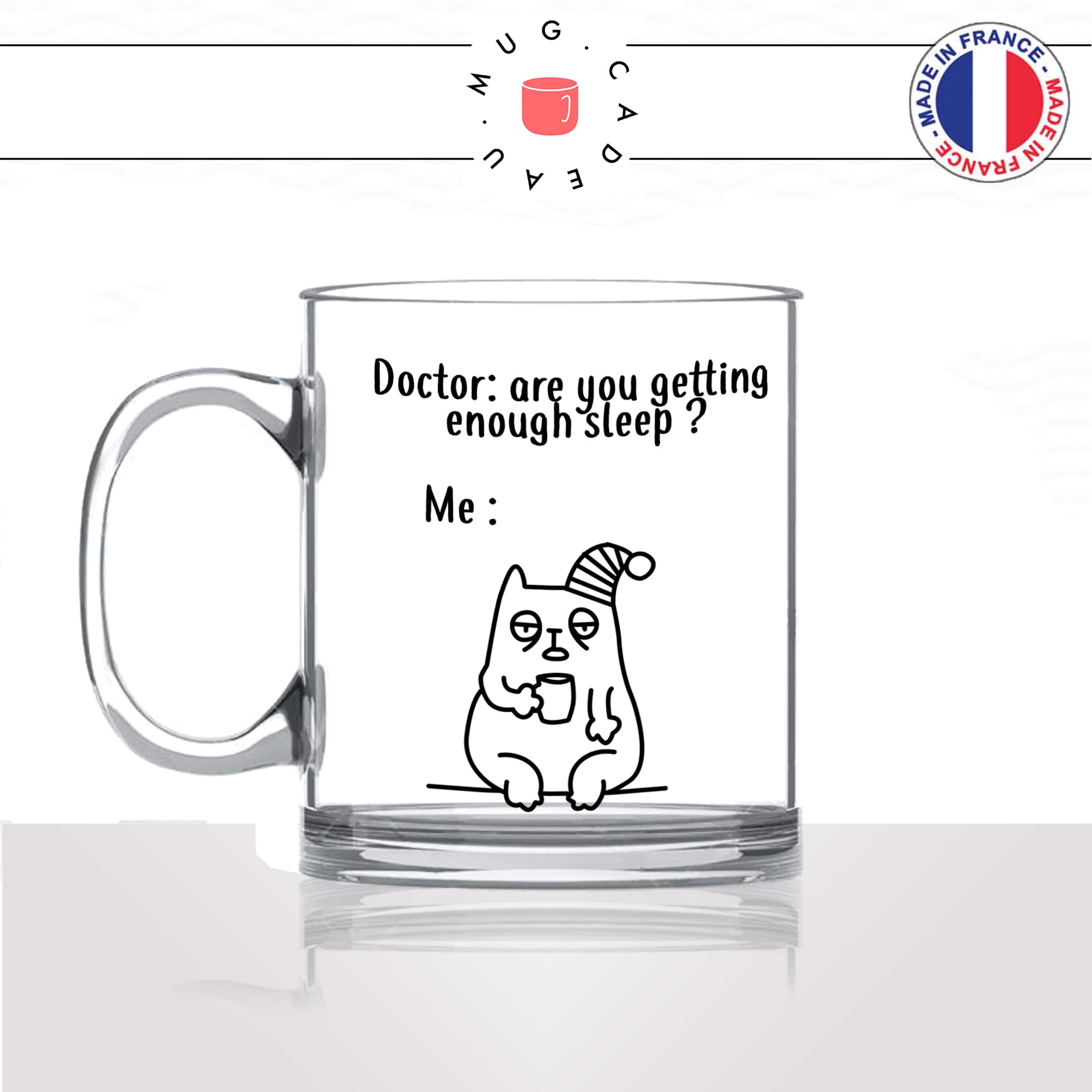 mug-tasse-en-verre-transparent-glass-fatigué-dormir-reveil-matin-chat-chats-animal-chaton-dessin-noir-fun-café-thé-idée-cadeau-original-personnalisable-min