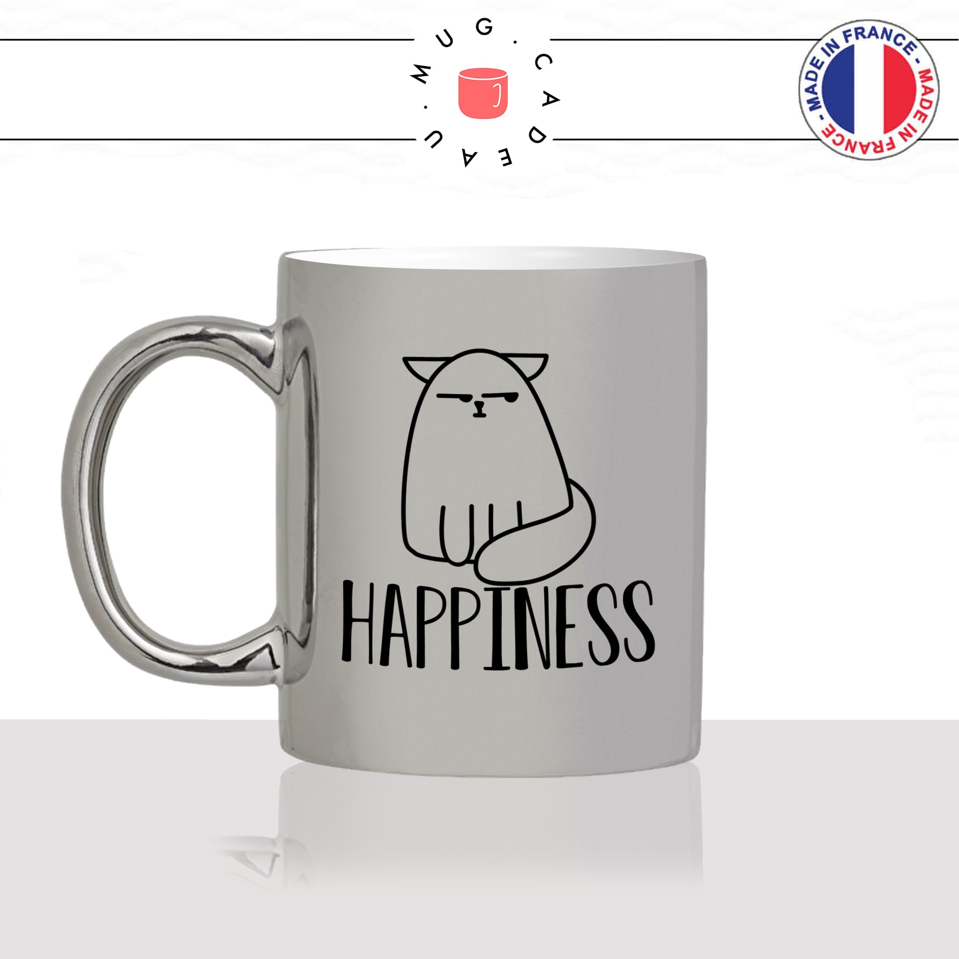 mug-tasse-argenté-silver-happiness-happy-content-humour-chat-mignon-animal-chaton-noir-fun-café-thé-idée-cadeau-original-personnalisé-min