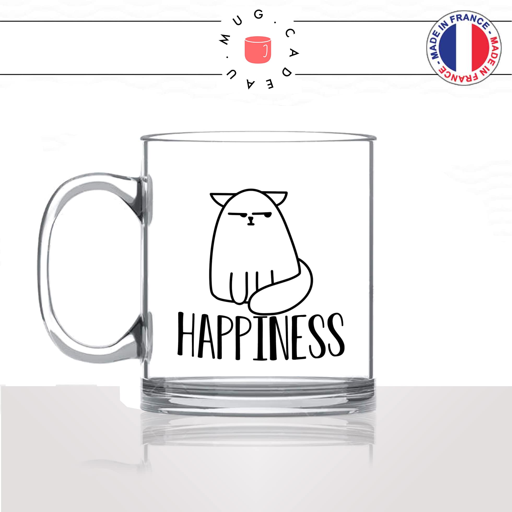 mug-tasse-en-verre-transparent-happiness-happy-content-humour-chat-mignon-animal-chaton-noir-fun-café-thé-idée-cadeau-original-personnalisé-min
