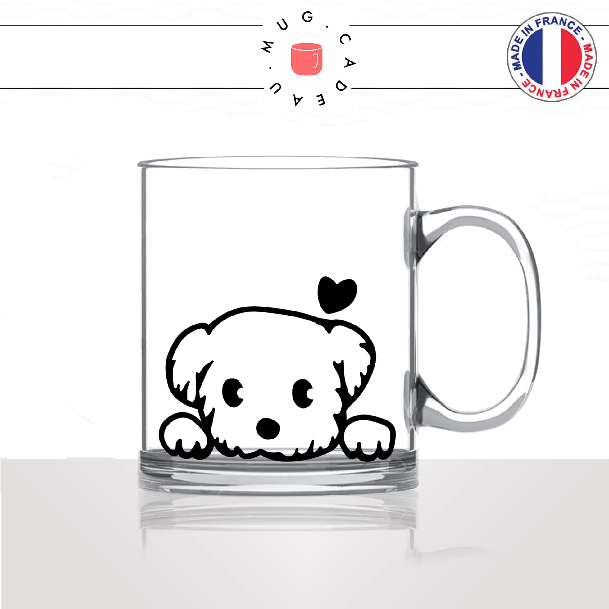 tasse-mug-en-verre-glass-chien-dog-amour-caniche-bichon-race-mignon-animal-chiot-noir-fun-café-thé-idée-cadeau-original-personnalisé2-min