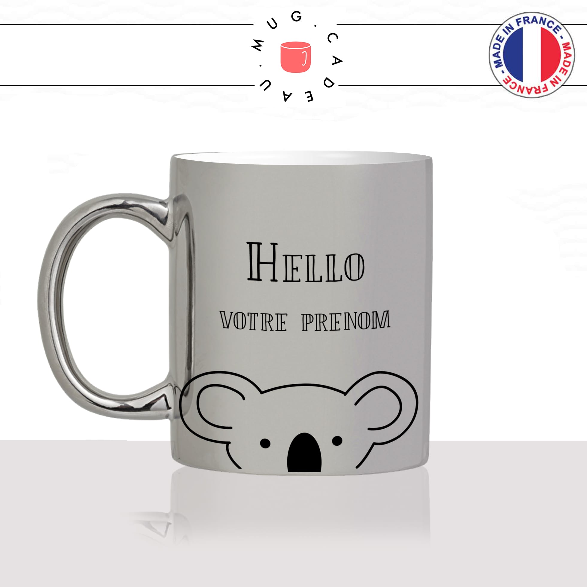 mug-tasse-silver-argenté-koala-hello-bonjour-prénom-personnalisable-drole-mignon-animal-noir-fun-café-thé-idée-cadeau-original-personnalisé-min
