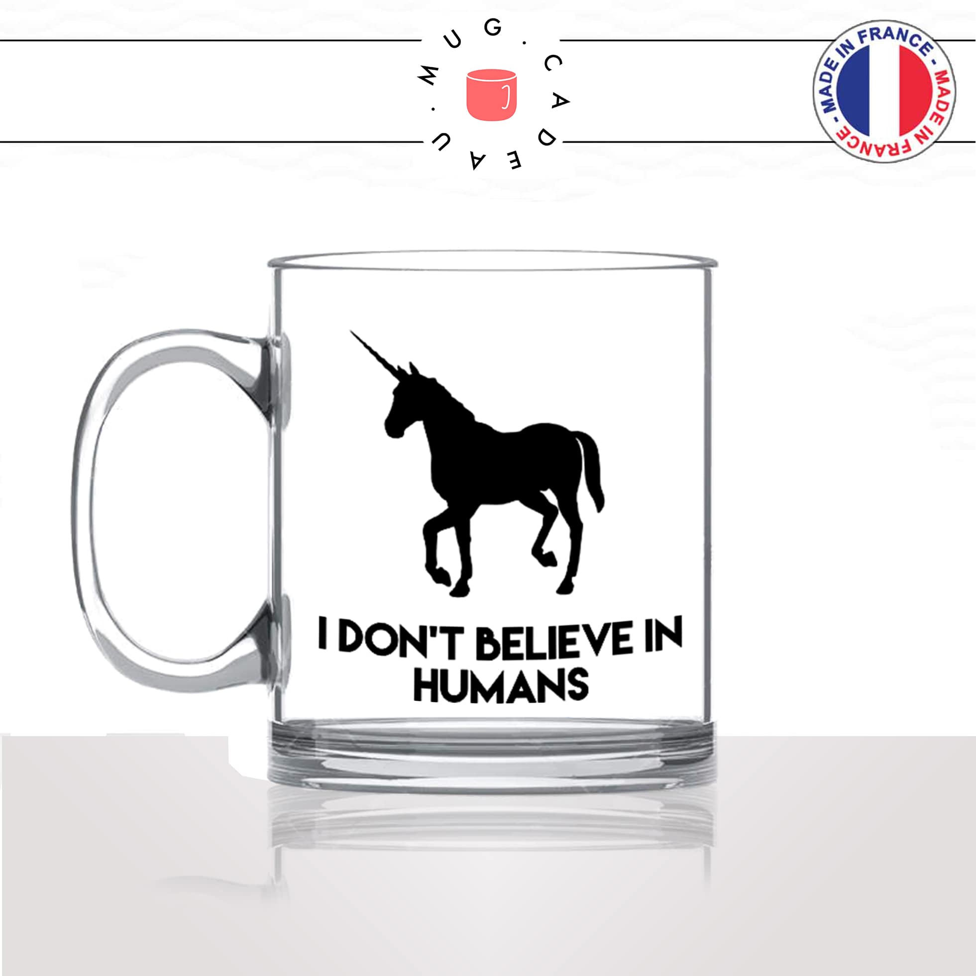 tasse-mug-en-verre-transparent-licorne-i-dont-believe-in-humains-dessin-drole-mignon-animal-noir-fun-café-thé-idée-cadeau-original-personnalisé-min