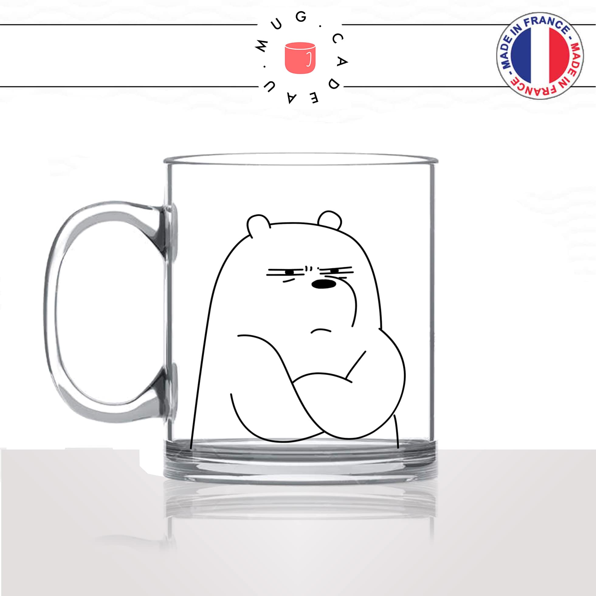 mug-tasse-en-verre-transparent-glass-ours-pas-content-grognon-dessin-drole-mignon-animal-noir-fun-café-thé-idée-cadeau-original-personnalisé-min