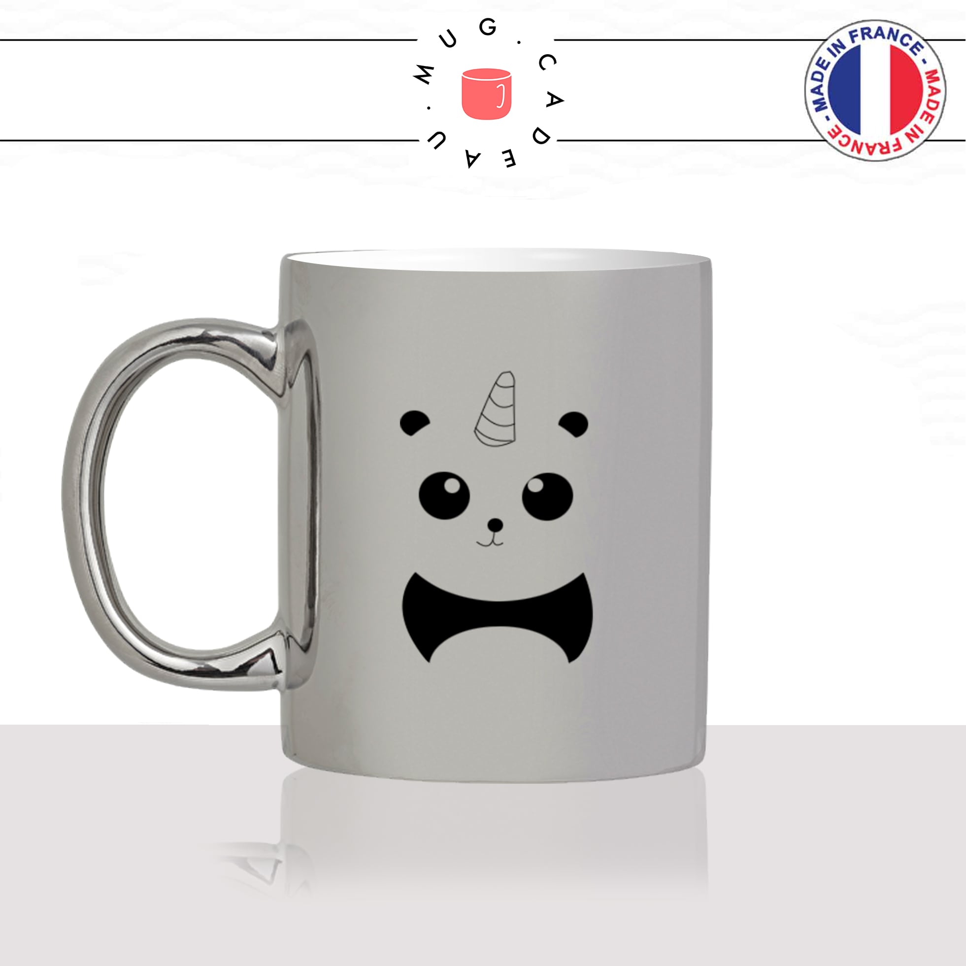 mug-tasse-silver-argenté-argent-ours-panda-licorne-pandicorn-dessin-drole-mignon-animal-noir-fun-café-thé-idée-cadeau-original-personnalisé-min