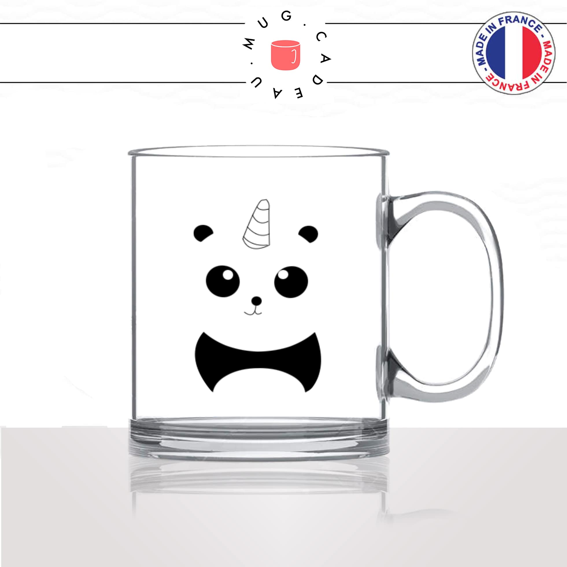 tasse-mug-en-verre-transparent-glass-ours-panda-licorne-pandicorn-dessin-drole-mignon-animal-noir-fun-café-thé-idée-cadeau-original-personnalisé2-min