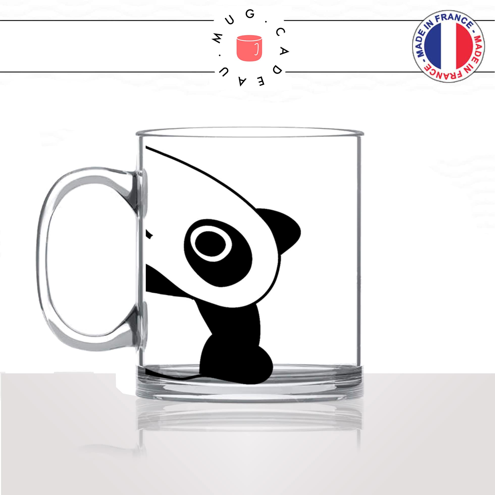 tasse-mug-en-verre-transparent-glass-ours-panda-caché-dessin-drole-mignon-animal-noir-fun-café-thé-idée-cadeau-original-personnalisé-min
