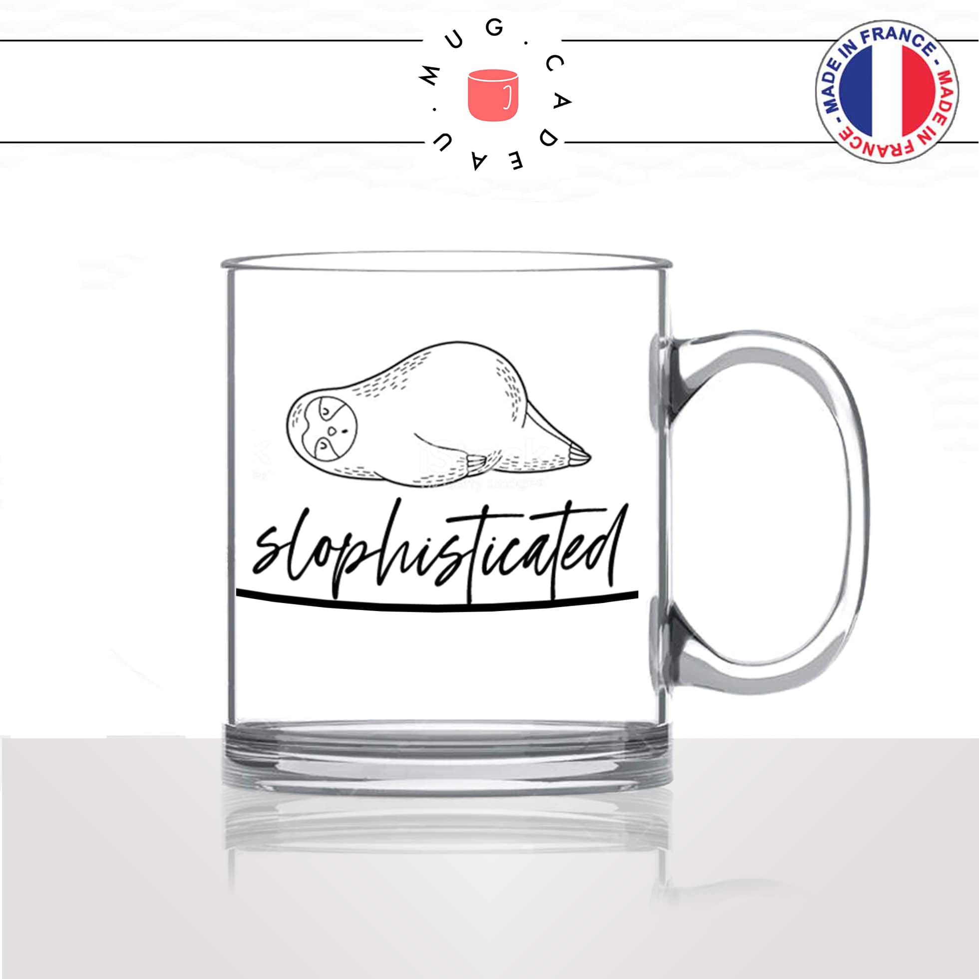 tasse-mug-en-verre-transparent-glass-paresseux-slophisticated-sieste-dessin-drole-mignon-animal-noir-fun-café-thé-idée-cadeau-original-personnalisé2-min