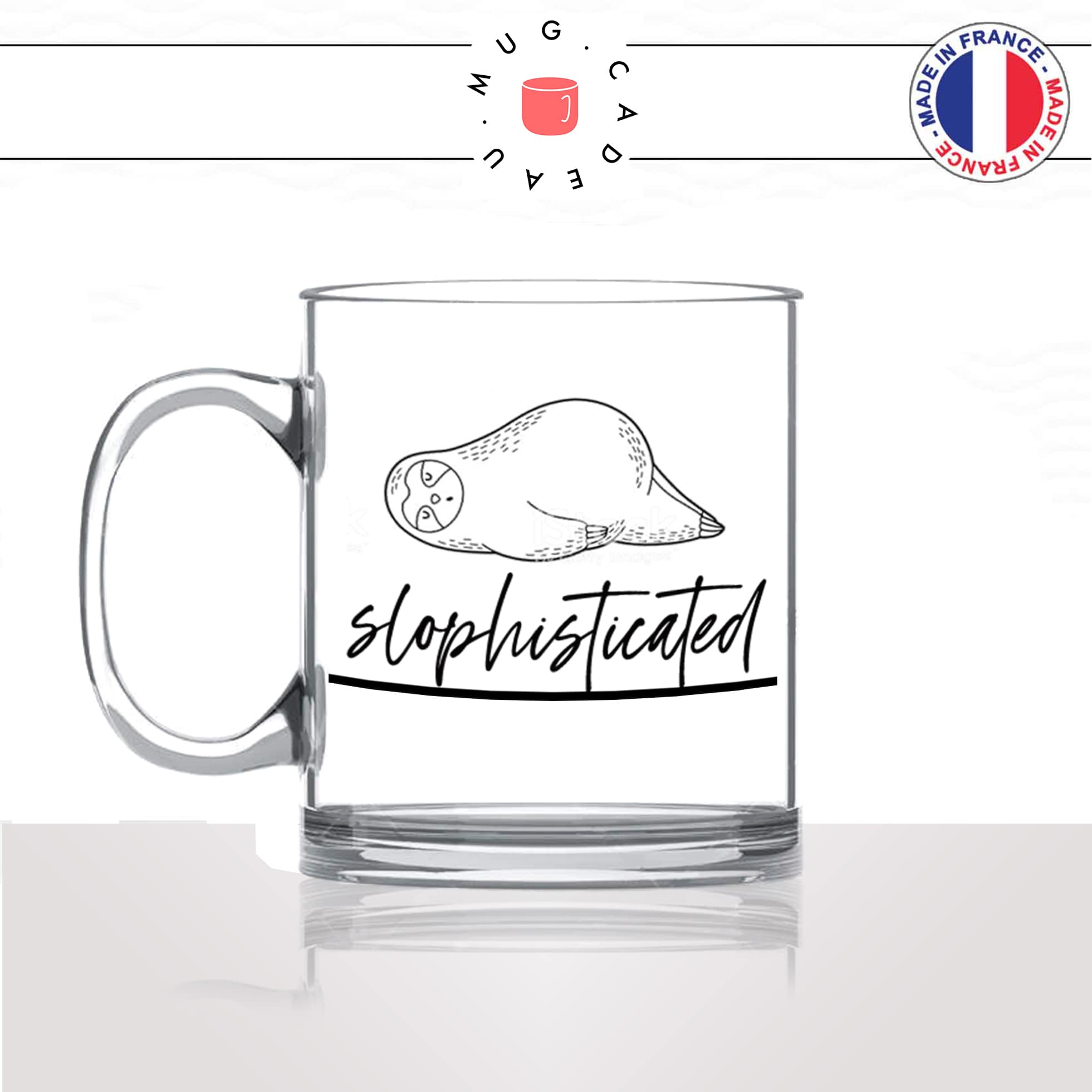 tasse-mug-en-verre-transparent-glass-paresseux-slophisticated-sieste-dessin-drole-mignon-animal-noir-fun-café-thé-idée-cadeau-original-personnalisé-min