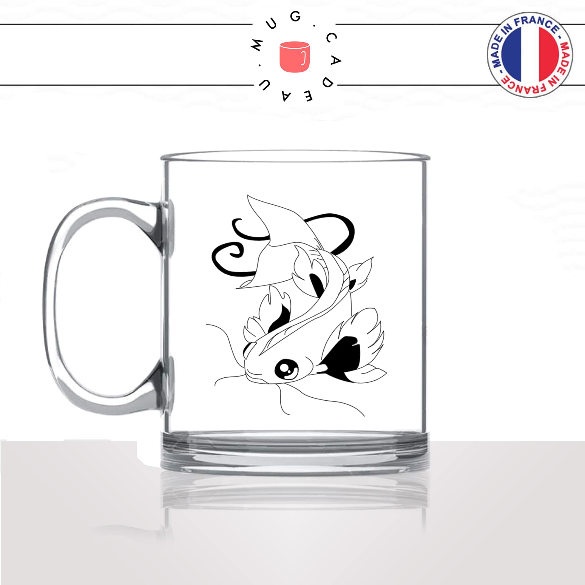 tasse-mug-en-verre-transparent-glass-poisson-carpe-koi-coi-japonaise-dessin-drole-mignon-animal-noir-fun-café-thé-idée-cadeau-original-personnalisé-min
