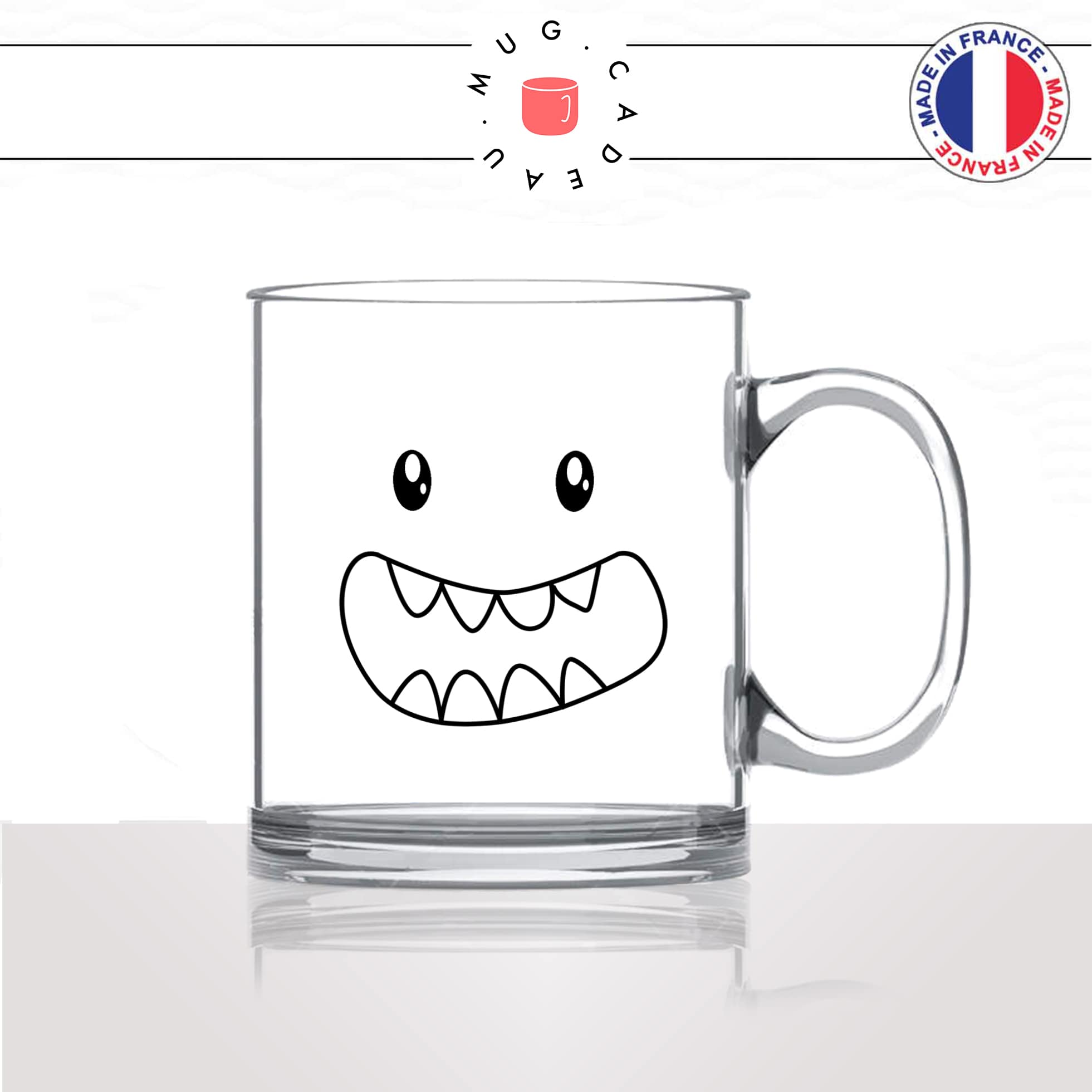 tasse-mug-en-verre-transparent-glass-monstre-gentil-dents-enfant-kawaii-dessin-mignon-animal-noir-fun-café-thé-idée-cadeau-original-personnalisé2-min