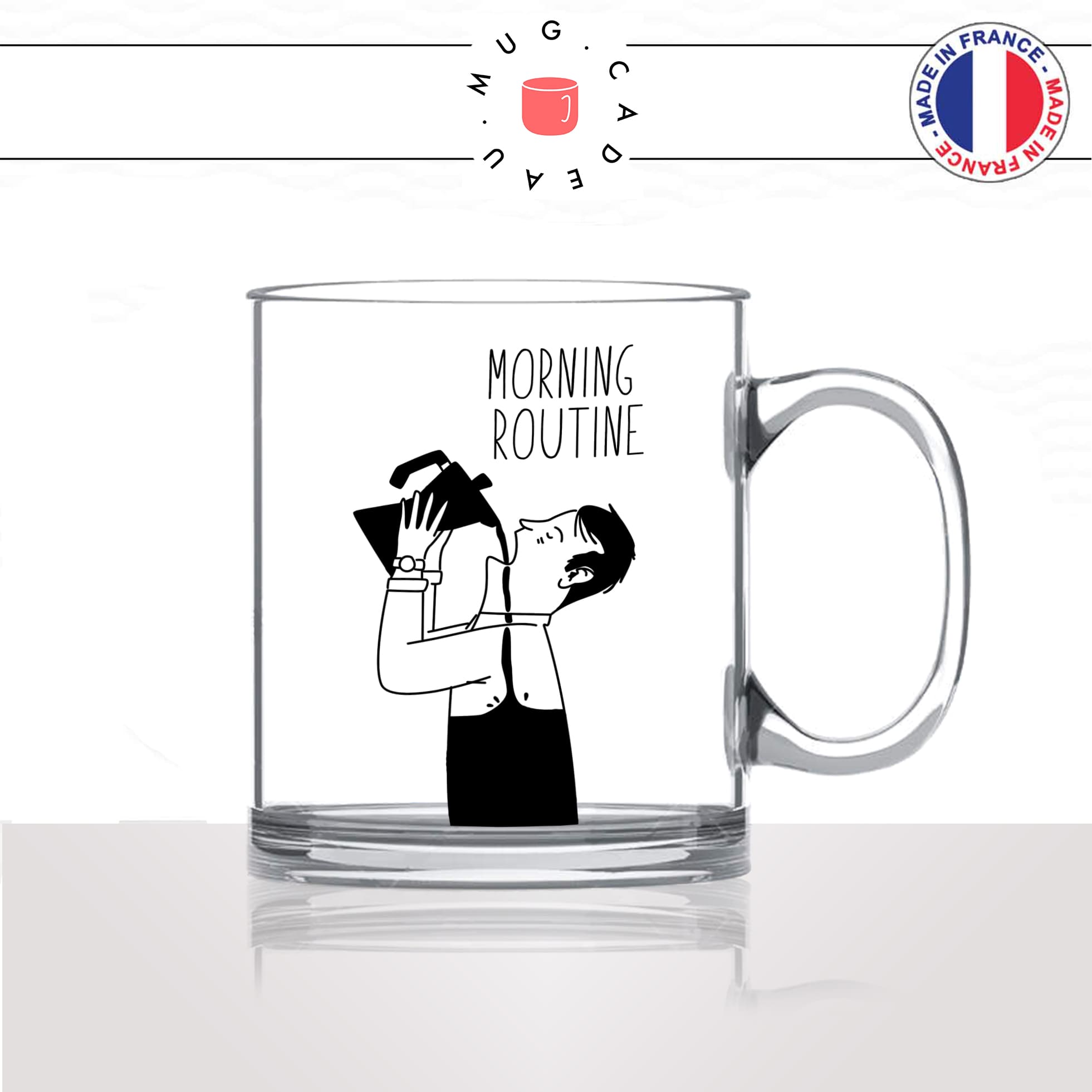 mug-tasse-en-verre-transparent-glass-morning-routine-matin-reveil-collegue-travail-cool-humour-fun-idée-cadeau-personnalisé-café-thé2
