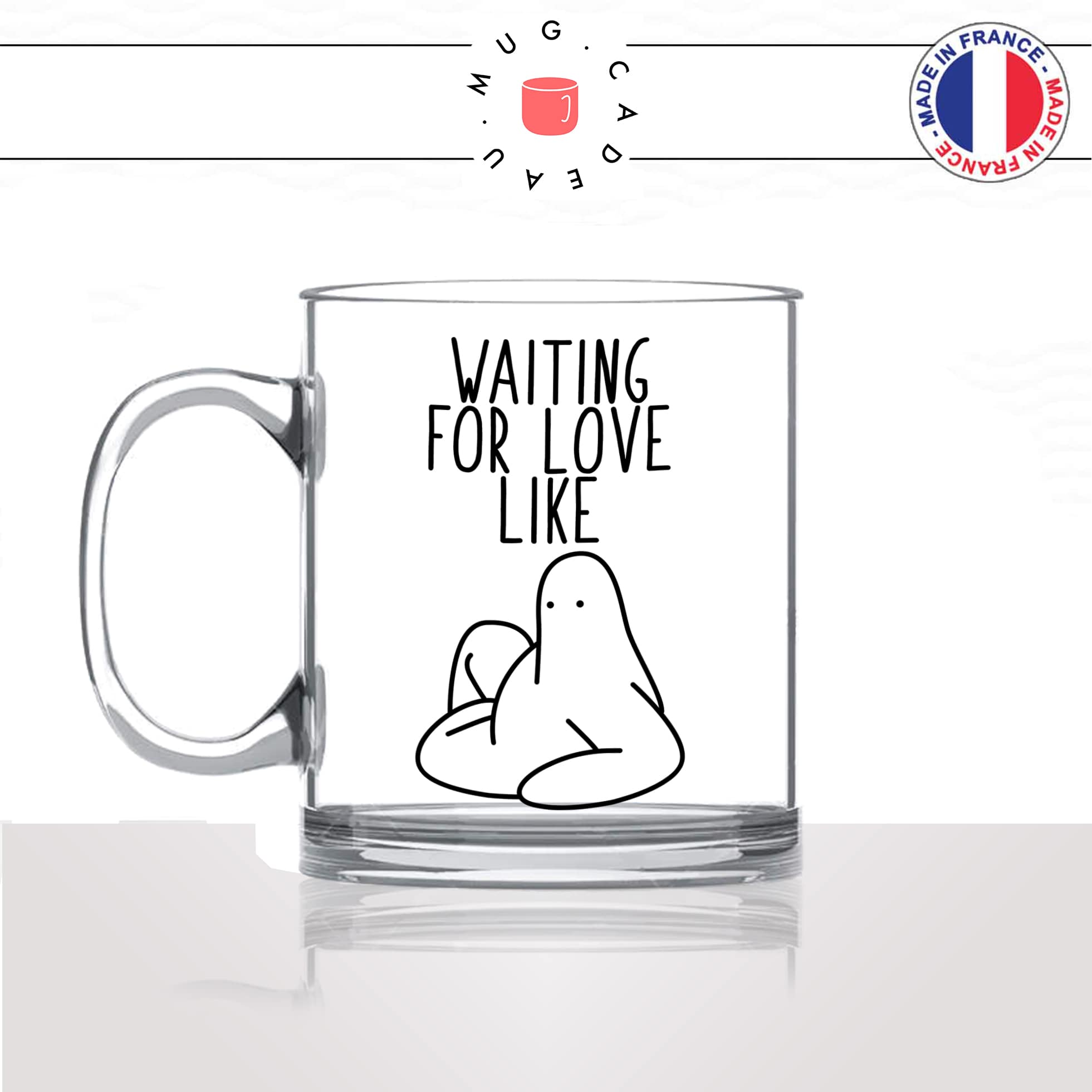 mug-tasse-en-verre-transparent-glass-célibataire-waiting-for-love-jattend-lamour-homme-femme-humour-cool-idée-cadeau-fun-drole-café-thé-min