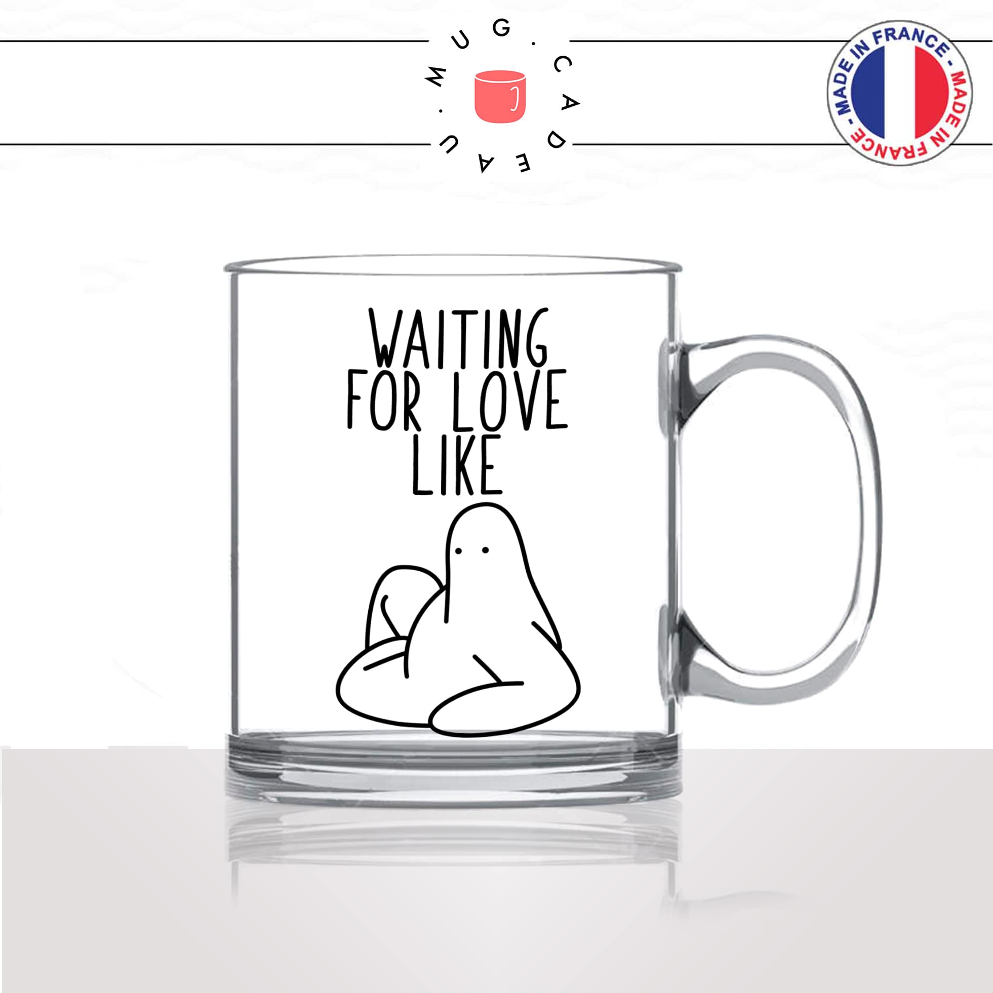 mug-tasse-en-verre-transparent-glass-célibataire-waiting-for-love-jattend-lamour-homme-femme-humour-cool-idée-cadeau-fun-drole-café-thé2-min