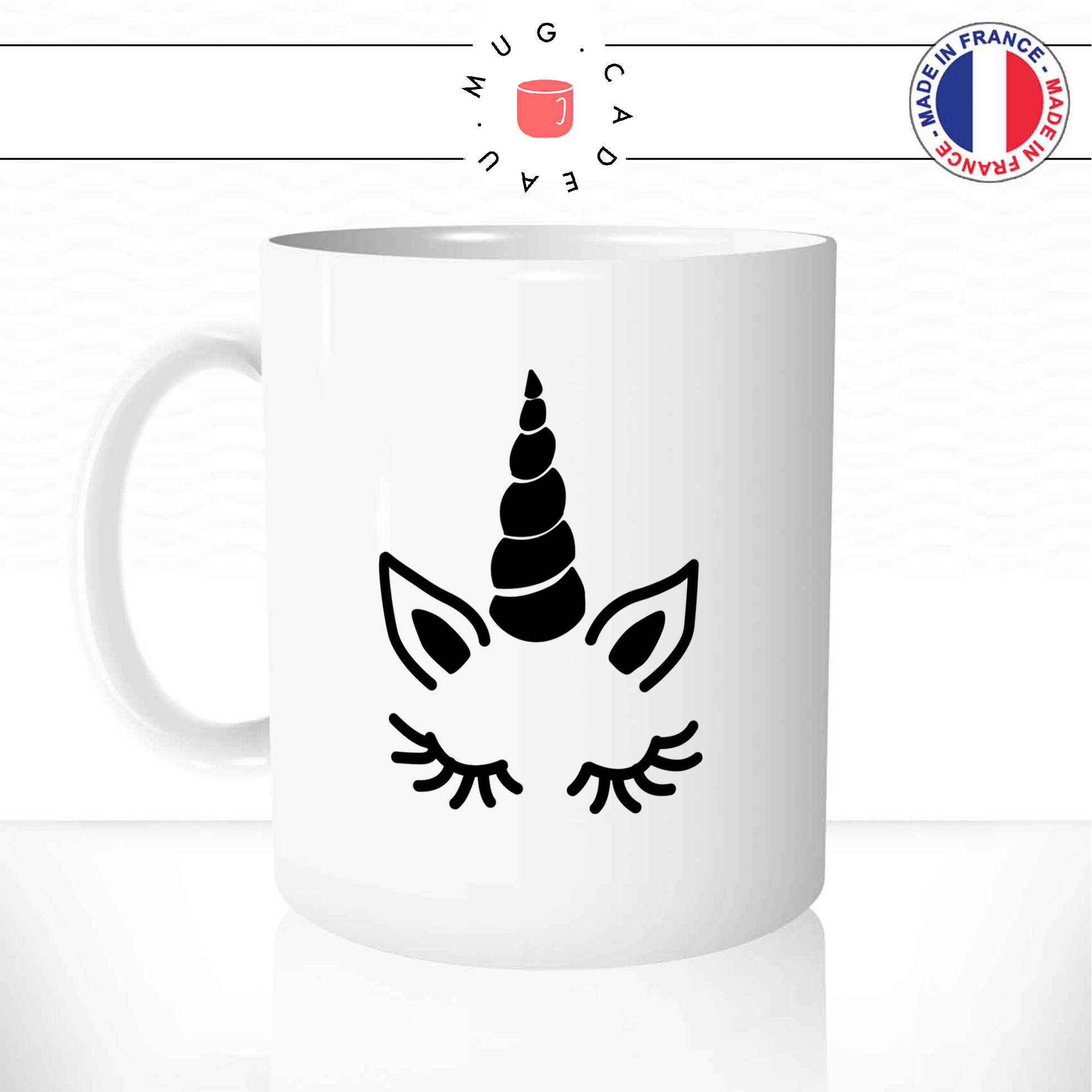 mug-tasse-ref14-licorne-noir-cils-oreilles-tete-cafe-the-mugs-tasses-personnalise-anse-gauche