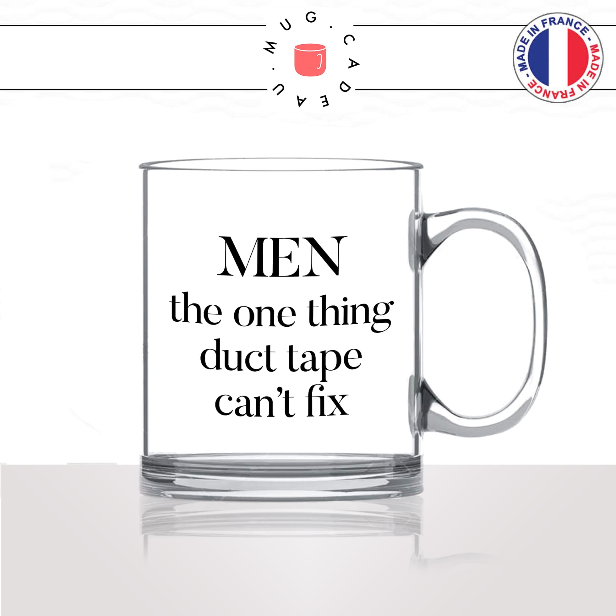 mug-tasse-en-verre-transparent-glass-men-duct-tape-humour-anglais-mec-homme-scotch-bricolage-célibataire-idée-cadeau-fun-cool-café-thé-original2