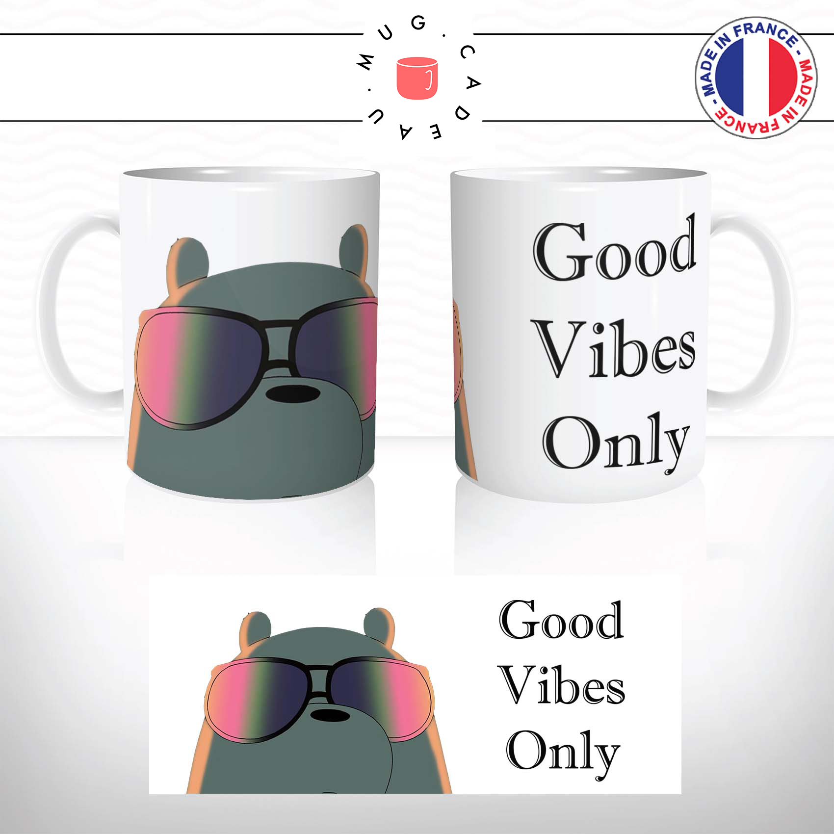 Mug Ours A Lunettes Good Vibes Only