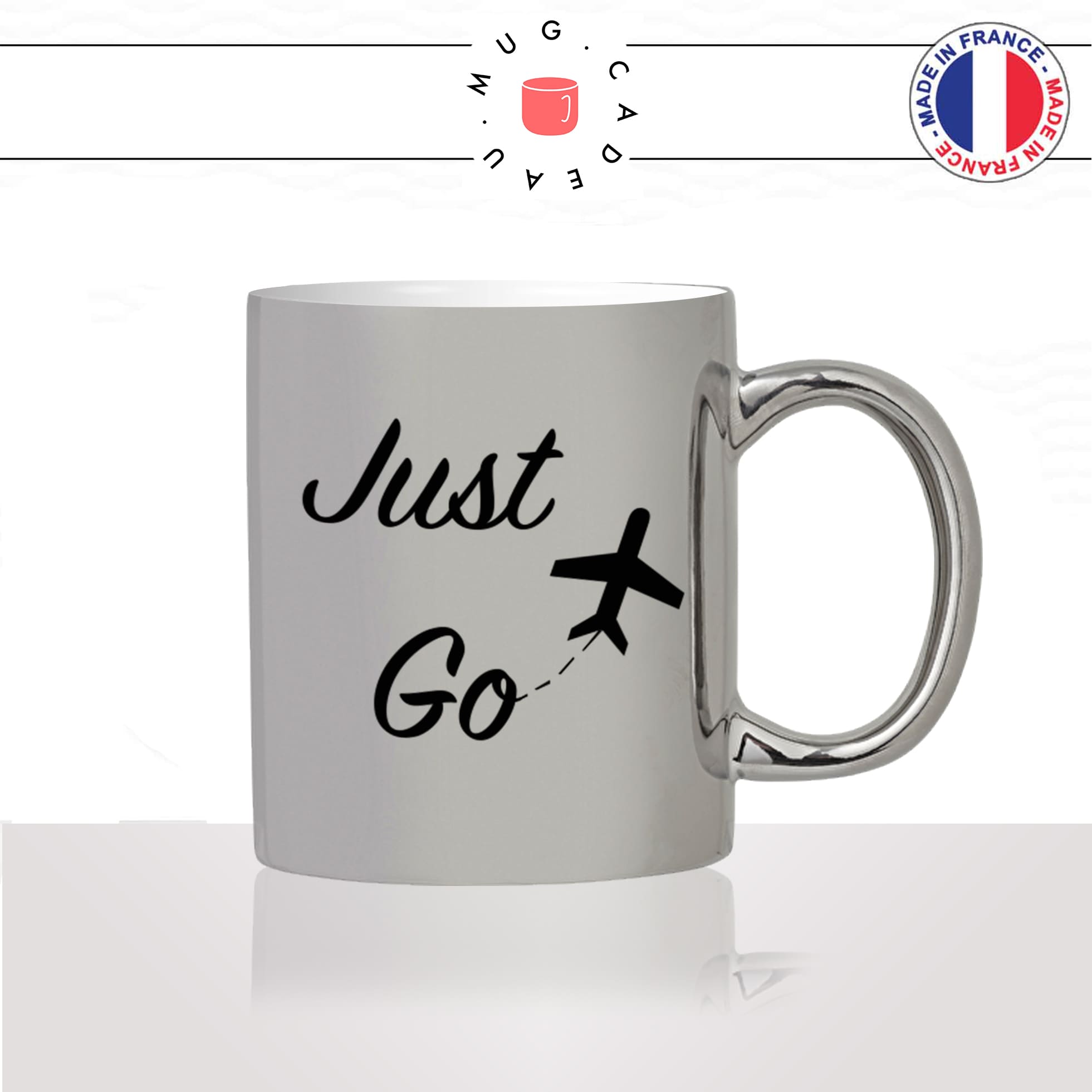 mug-tasse-argent-argenté-silver-just-go-voyageur-anglais-voyage-travel-free-avion-vacance-influenceur-humour-idée-cadeau-fun-cool-café-thé2