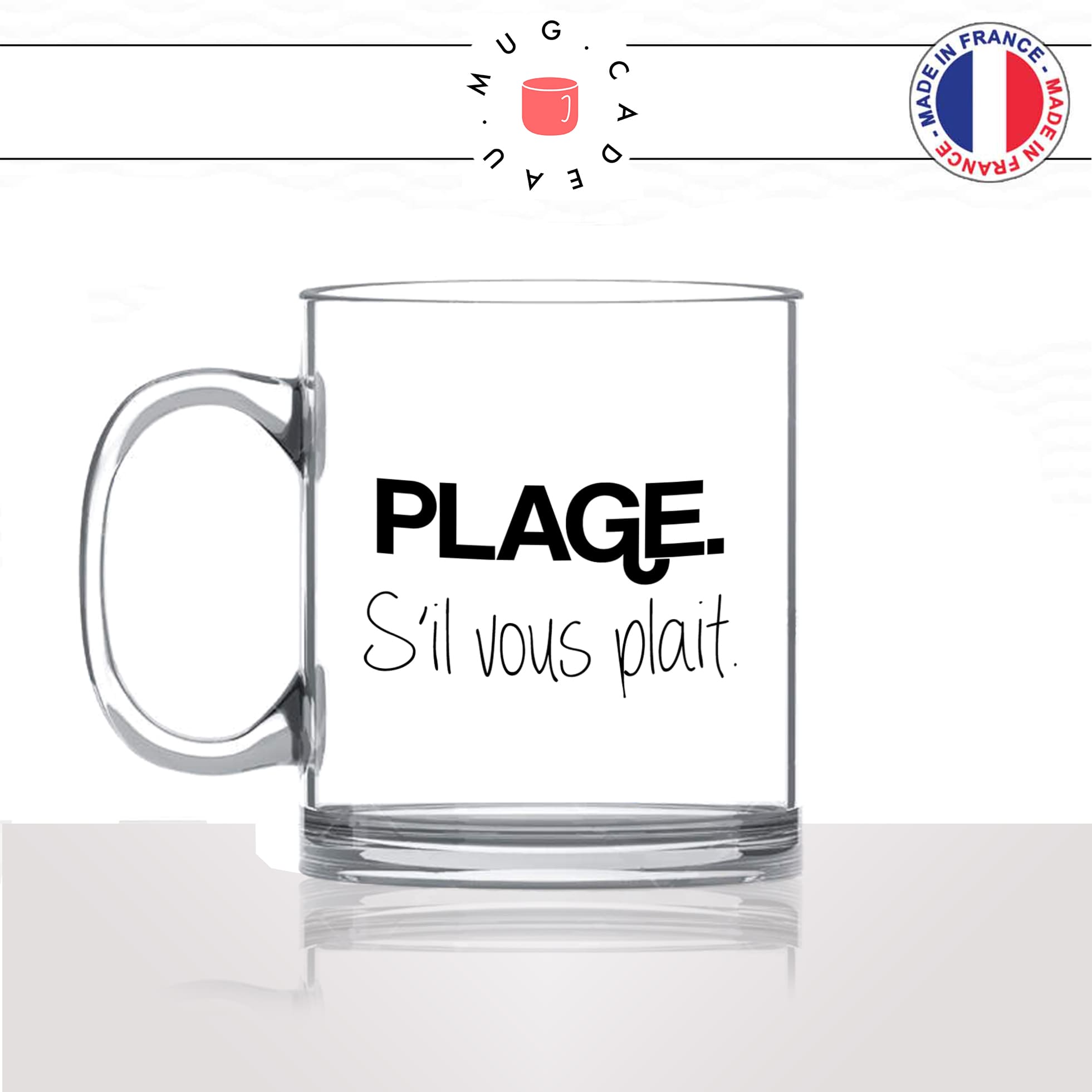 mug-tasse-en-verre-transparent-glass-plage-sil-vous-plait-voyage-travel-free-avion-vacance-influenceur-humour-idée-cadeau-fun-cool-café-thé