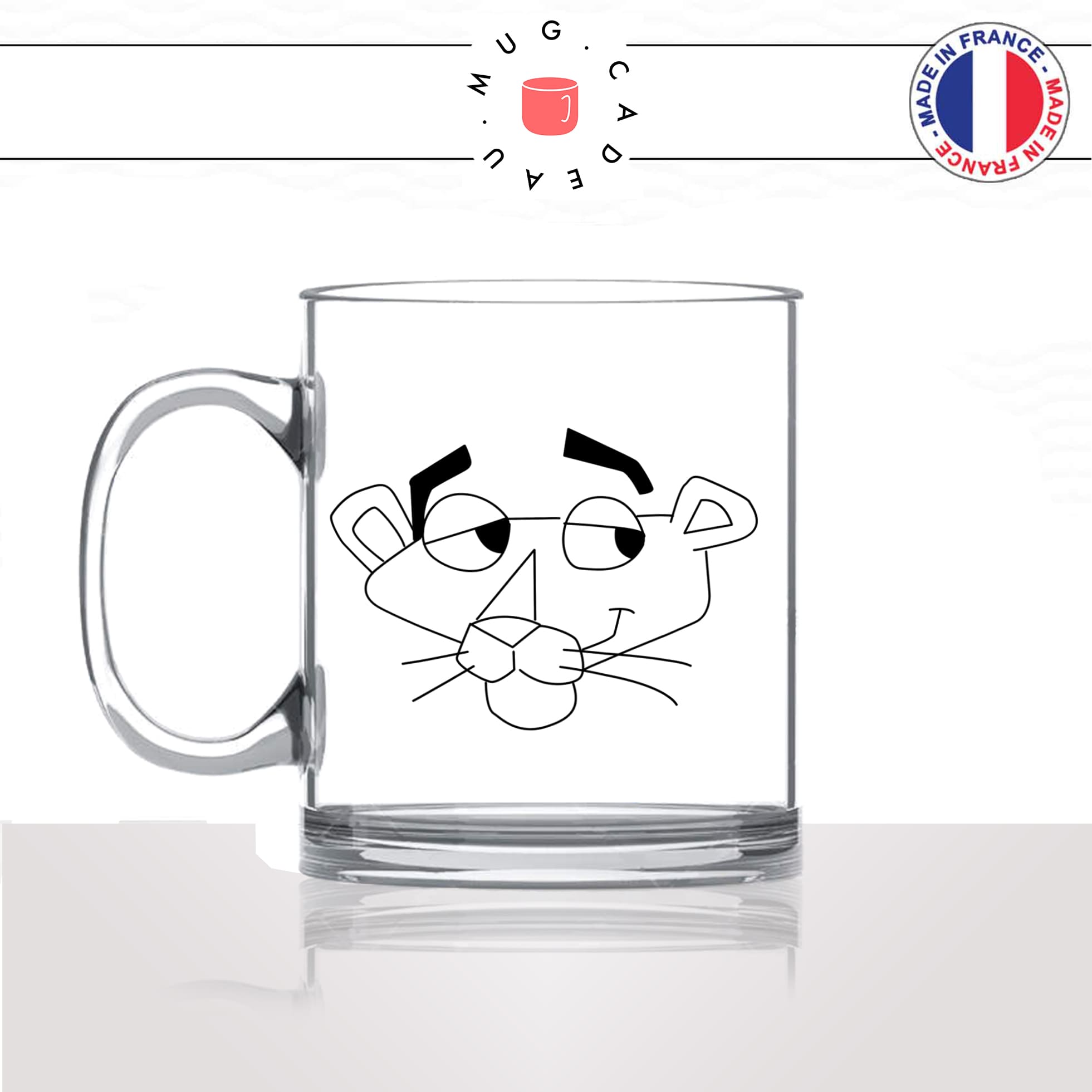 mug-tasse-en-verre-transparent-glass-panthere-rose-tete-visage-animal-dessin-animé-mignon-enfant-humour-idée-cadeau-fun-cool-café-thé