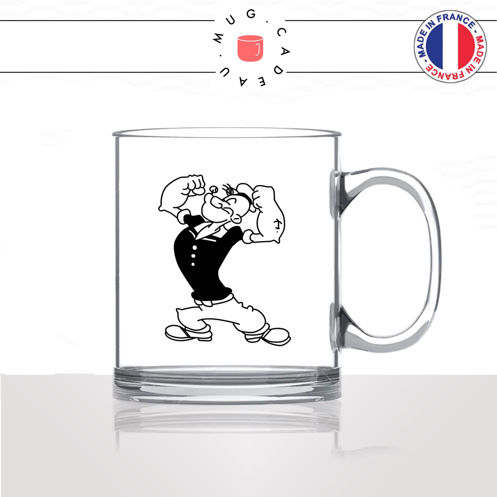 mug-tasse-en-verre-transparent-glass-popeye-epinards-musculation-fort-garcon-dessin-animé-mignon-enfant-humour-idée-cadeau-fun-cool-café-thé2