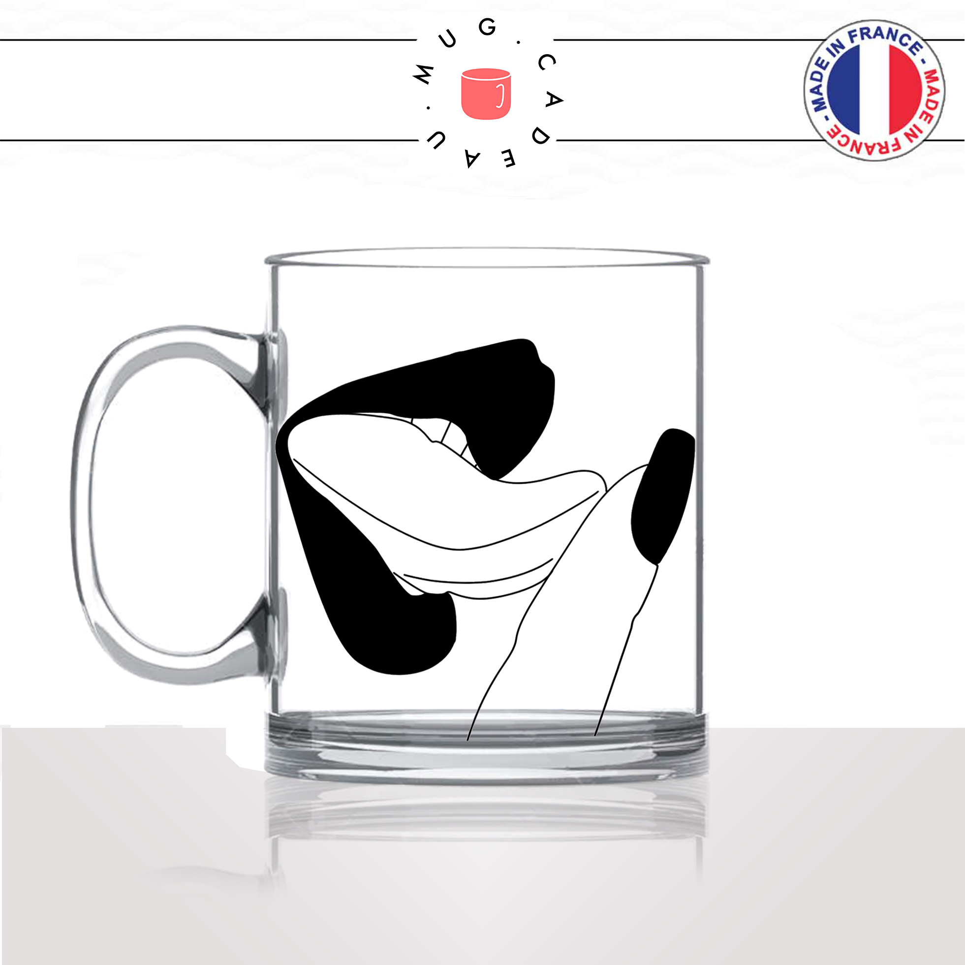 mug-tasse-en-verre-transparent-glass-femme-levres-langue-célibataire-sexy-doigt-bouche-decoration-abstrait-idée-cadeau-fun-cool-café-thé