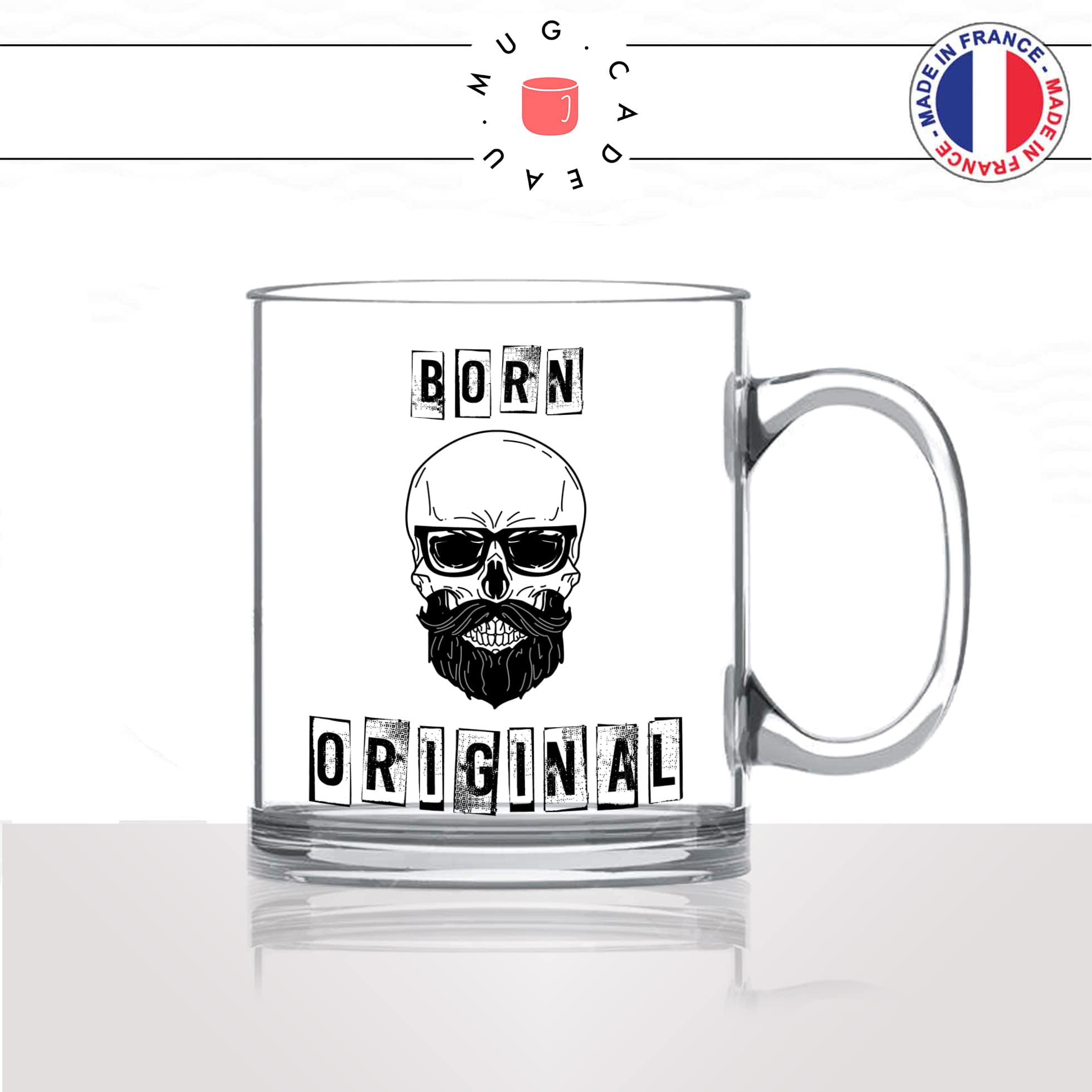 mug-tasse-en-verre-transparent-glass-homme-born-original-barbe-hipster-tete-de-mort-lunettes-de-soleil-mec-stylé-idée-cadeau-fun-cool-café-thé2-min