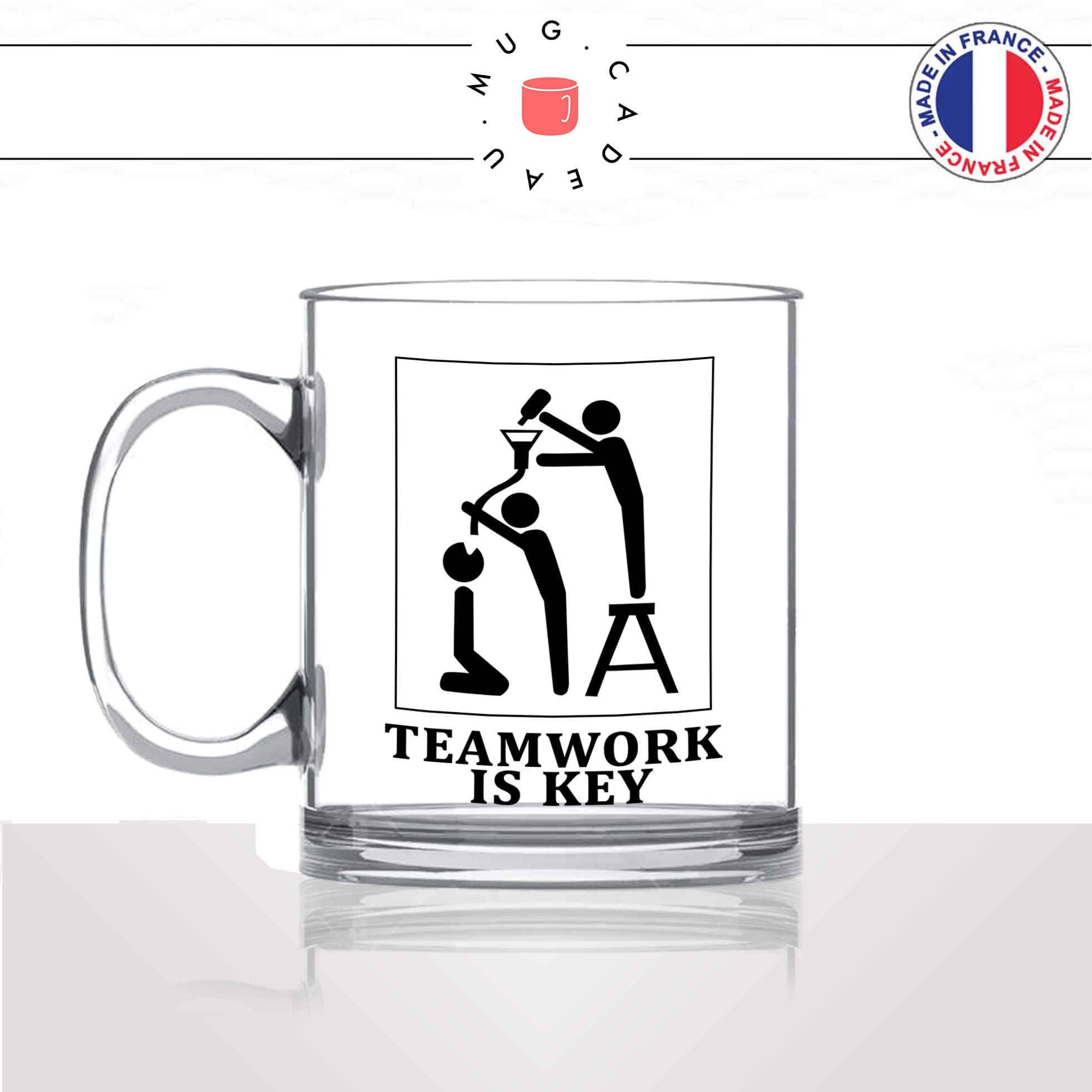 mug-tasse-en-verre-transparent-glass-team-work-is-key-alcool-apero-collegue-potes-amis-mecs-homme-boire-humour-idée-cadeau-fun-cool-café-thé