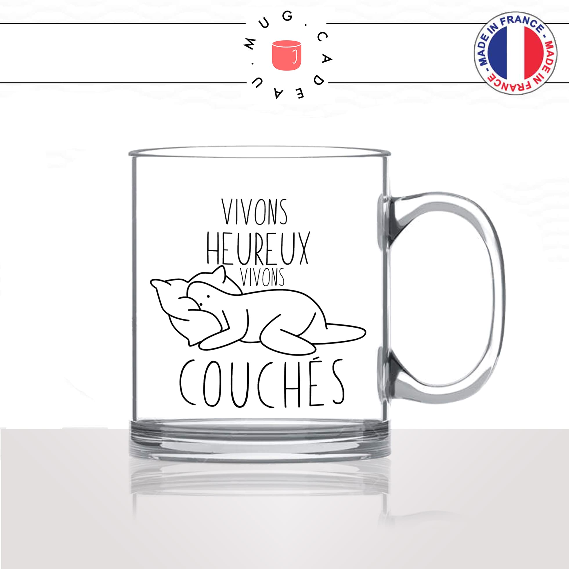 mug-tasse-en-verre-transparent-glass-vivons-heureux-couchés-sieste-collegue-flemme-femme-homme-humour-idée-cadeau-fun-cool-café-thé2