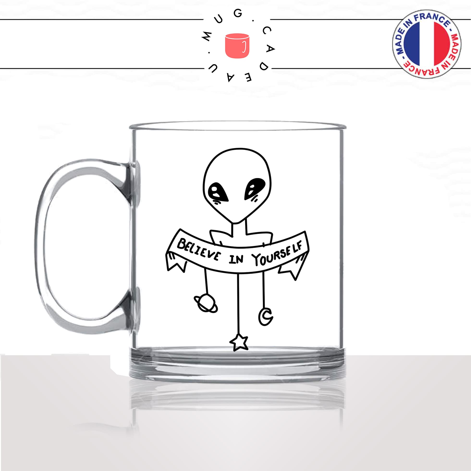 mug-tasse-en-verre-transparent-glass-espace-extra-terrestre-E.T-alien-believe-in-your-dream-planetes-humour-idée-cadeau-fun-cool-café-thé