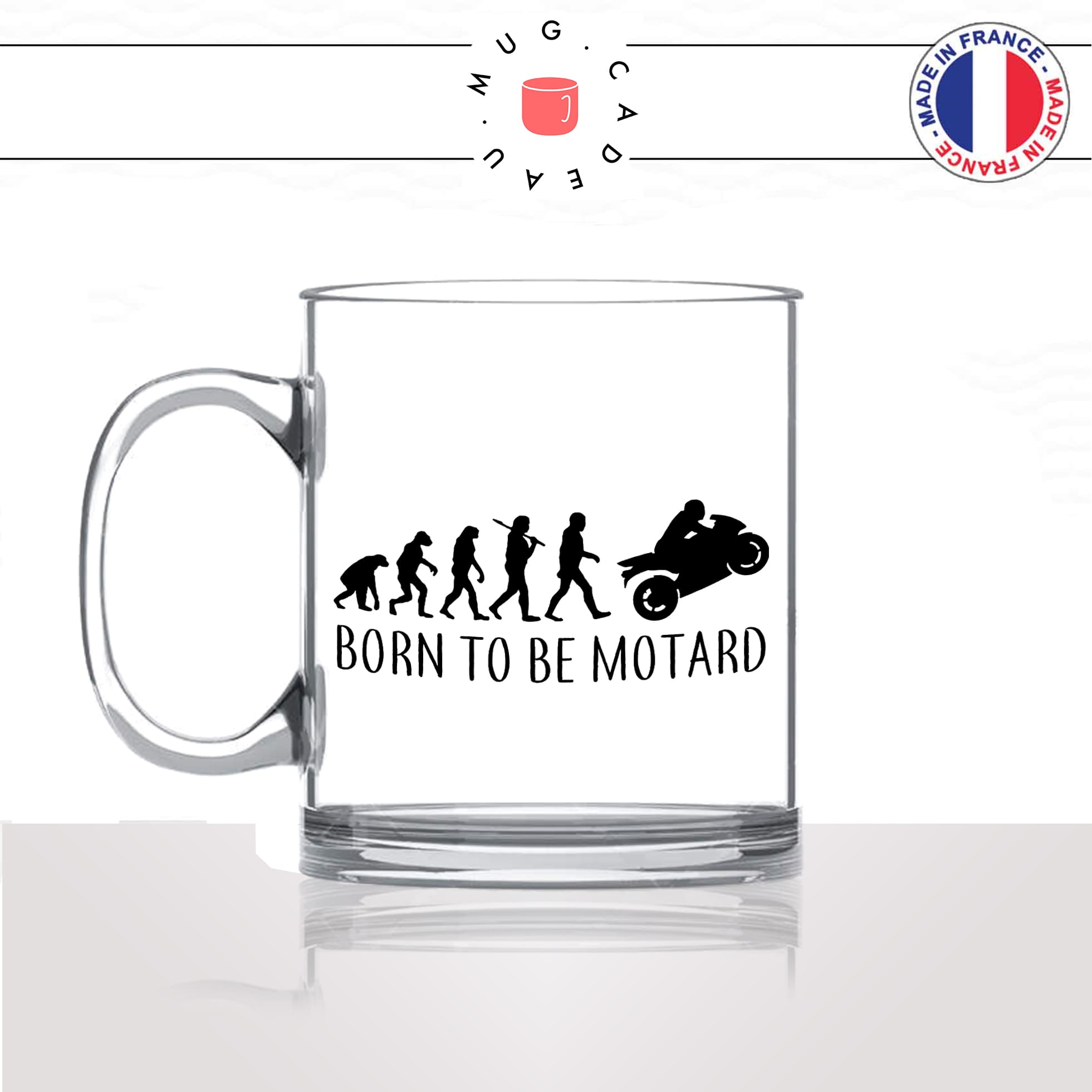 mug-tasse-en-verre-transparent-glass-born-to-be-motard-moto-passion-evolution-humaine-singe-primate-humour-idée-cadeau-fun-cool-café-thé